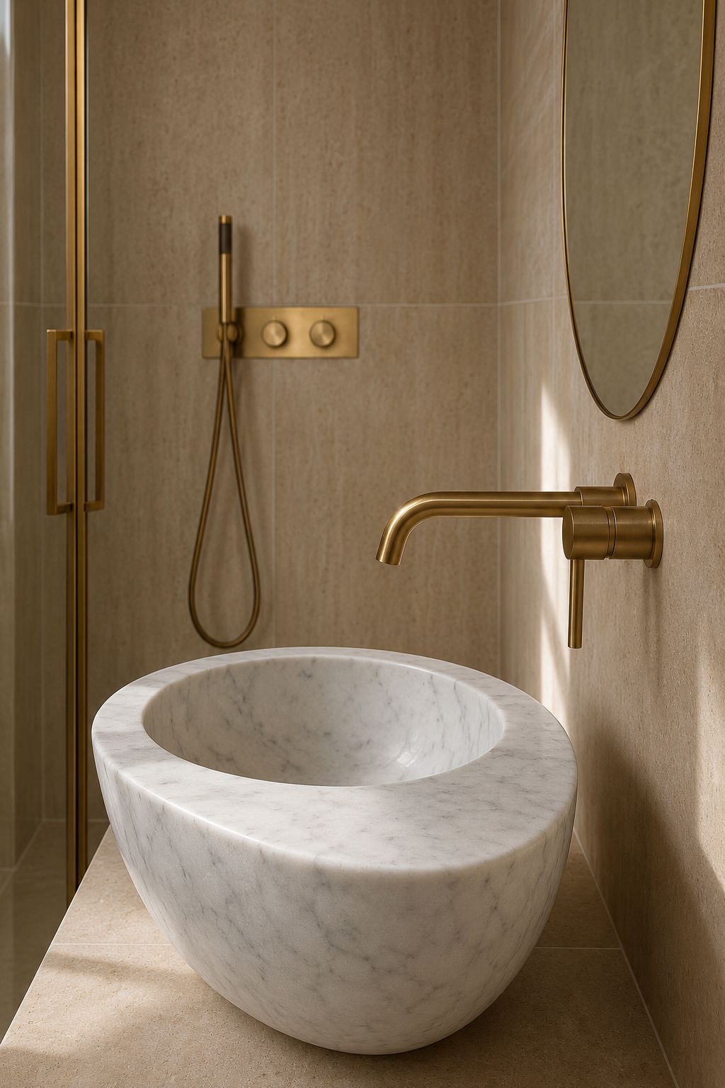 OVA – Sculptural Marble Wash Basin