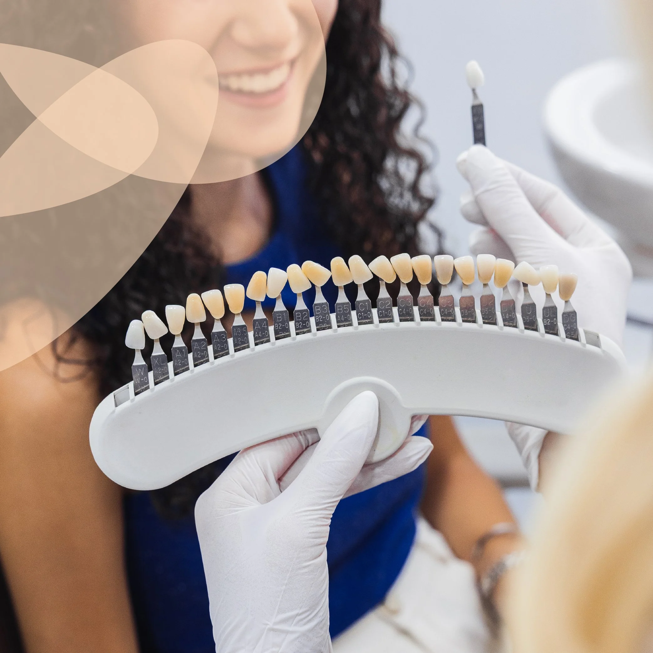 happy woman smiling with straight teeth