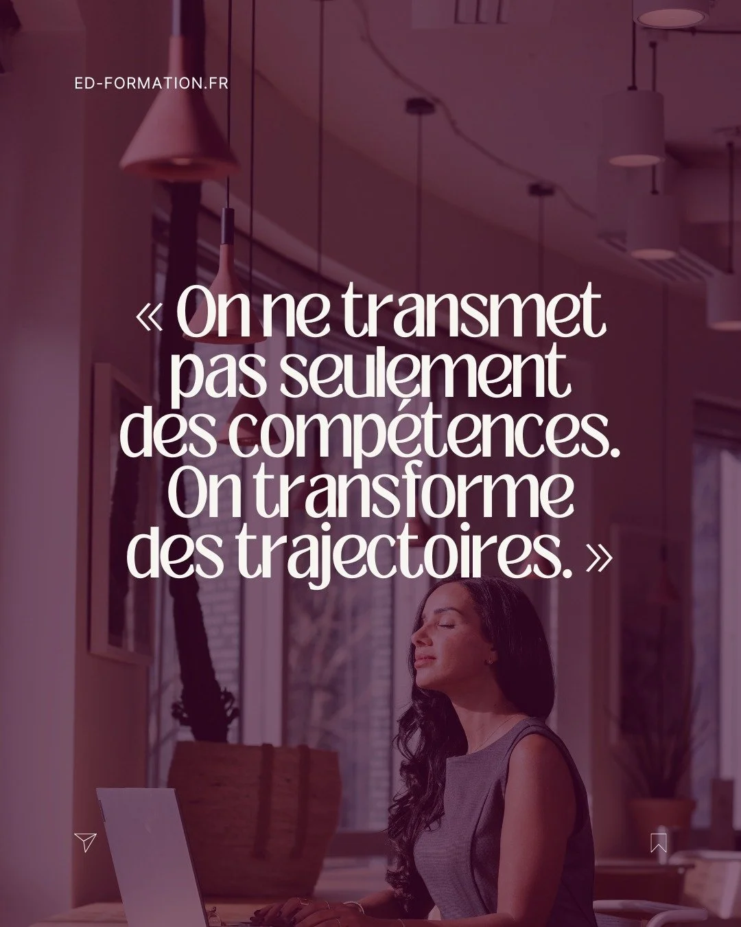 &laquo; On ne transmet pas seulement des comp&eacute;tences.
On transforme des trajectoires. &raquo;

www.ed-formation.fr

#formationpro #cartonrouge #formationprofessionnelle #banqueassurance #banque #assurance #softskills #comp&eacute;tences #forma