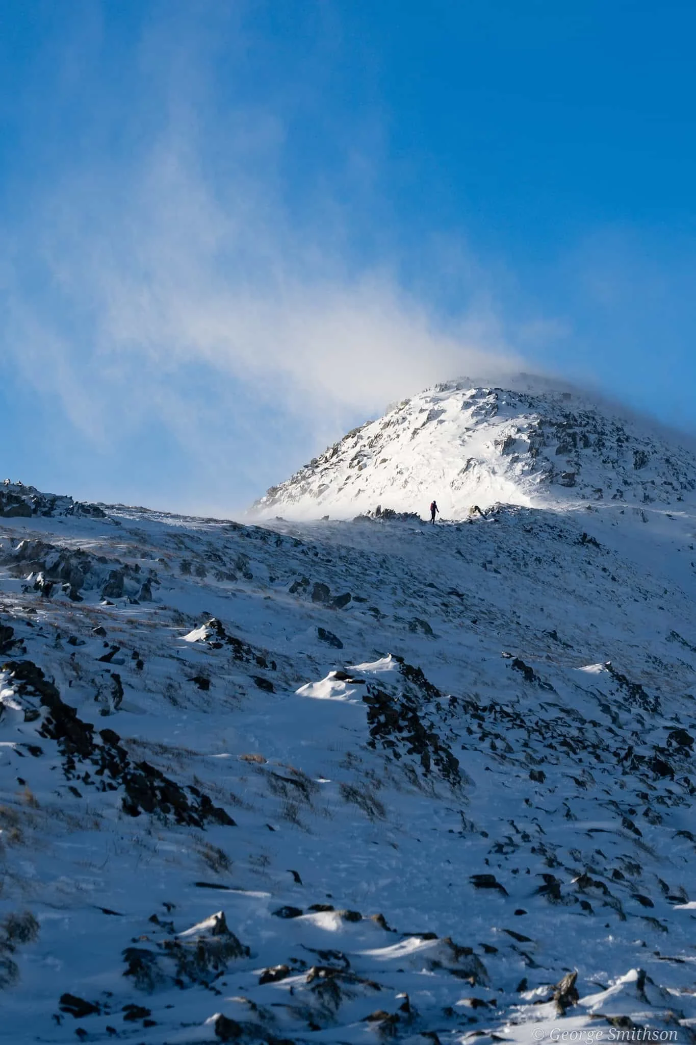 Heading to the summit of Helvellyn, Lake District, England.
