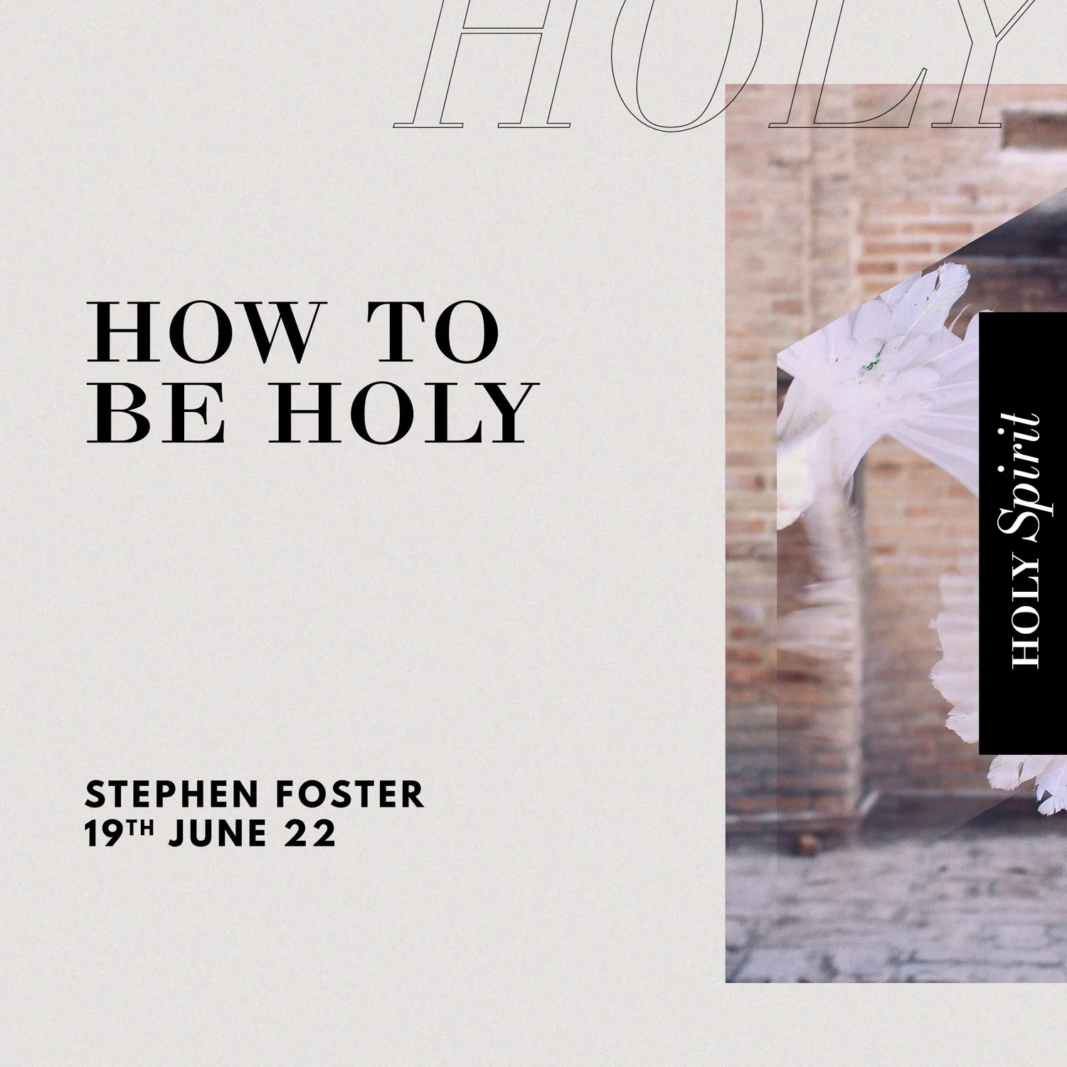 How To Be Holy