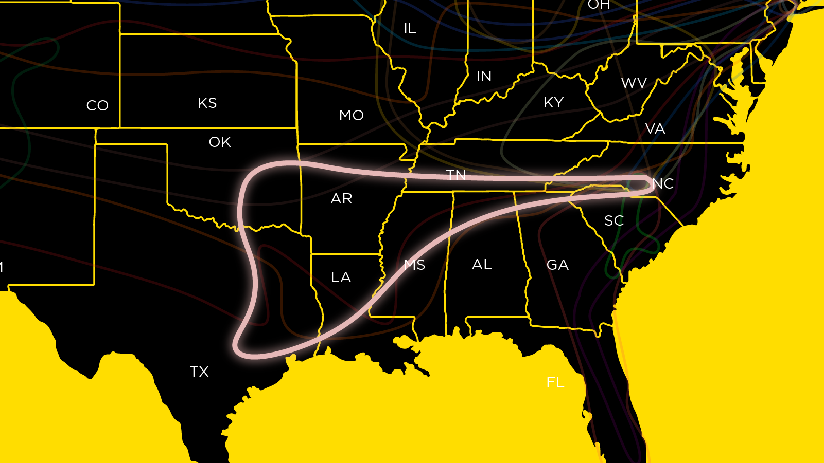 Charlotte to Texas Fine Art Shipping Route