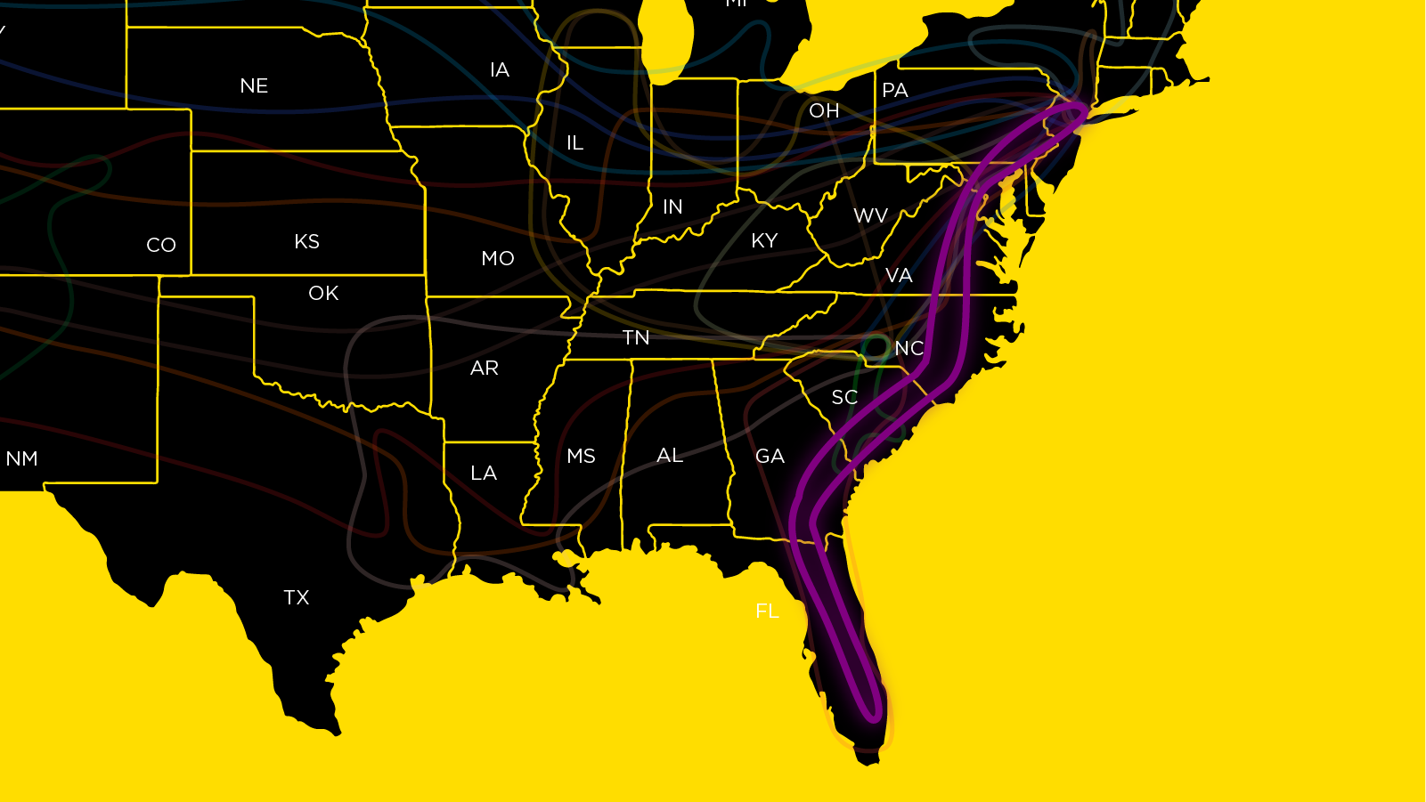 Fine art shipping route connecting New York Miami Palm Beach and Florida