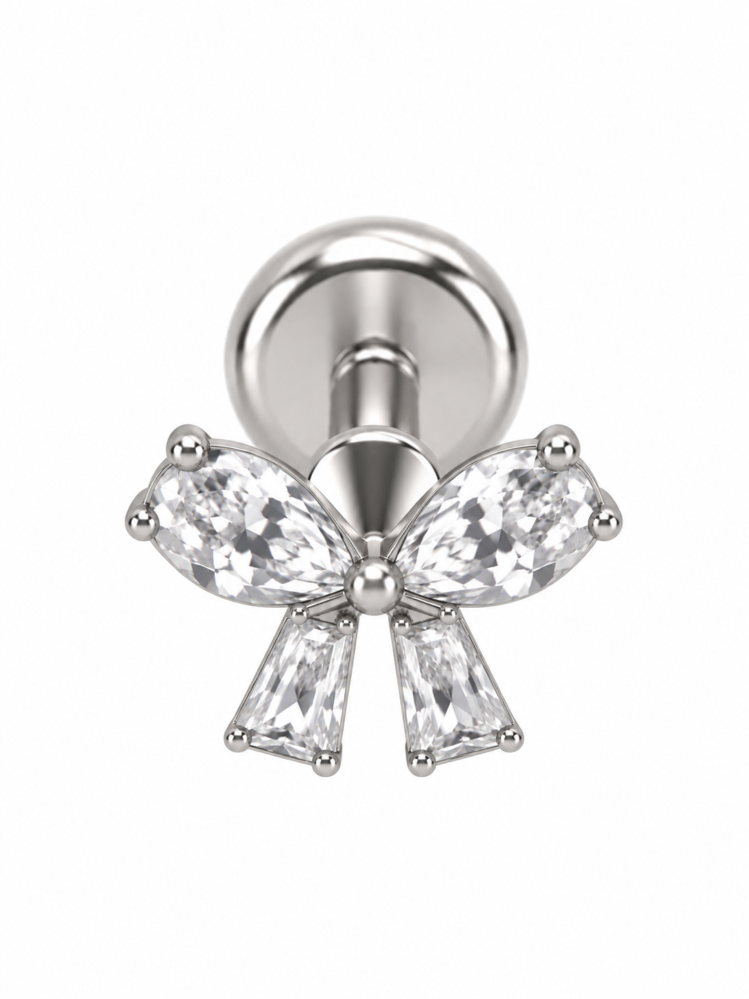 F136 Titanium Crystal Bow Labret- 48