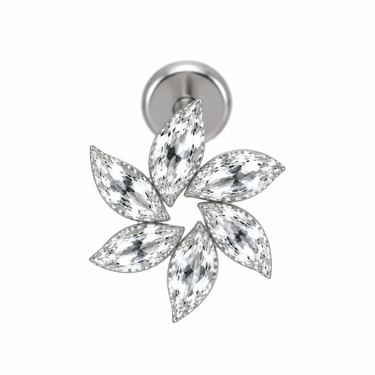F136 Titanium Striking Crystal Labret- 45