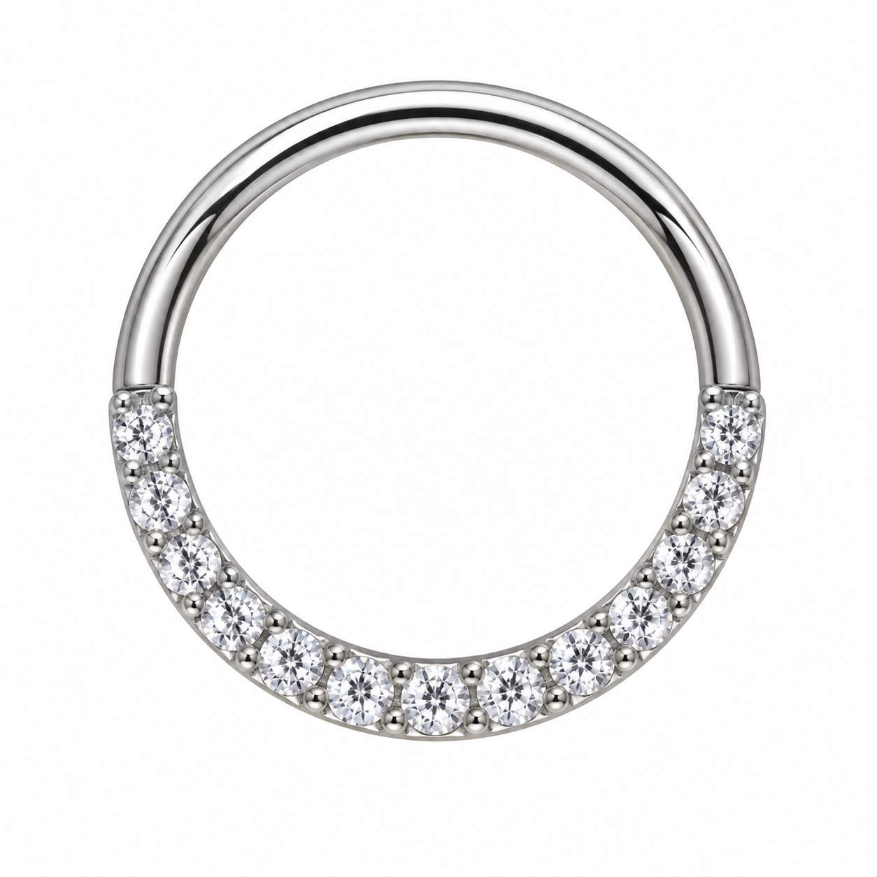 F136 Titanium Classic Crystal Ring- 22