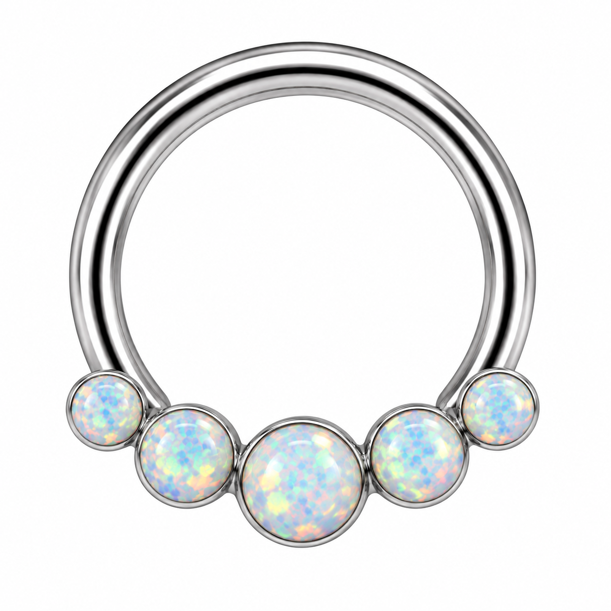 F136 Titanium Elegant Crystal Ring- 6-9