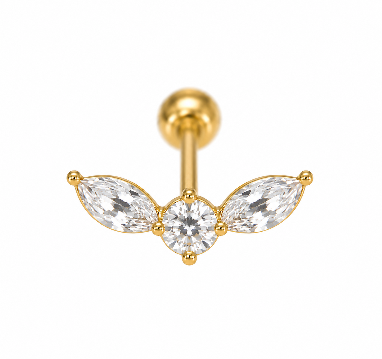 F136 Titanium Golden Snitch Labret- 49