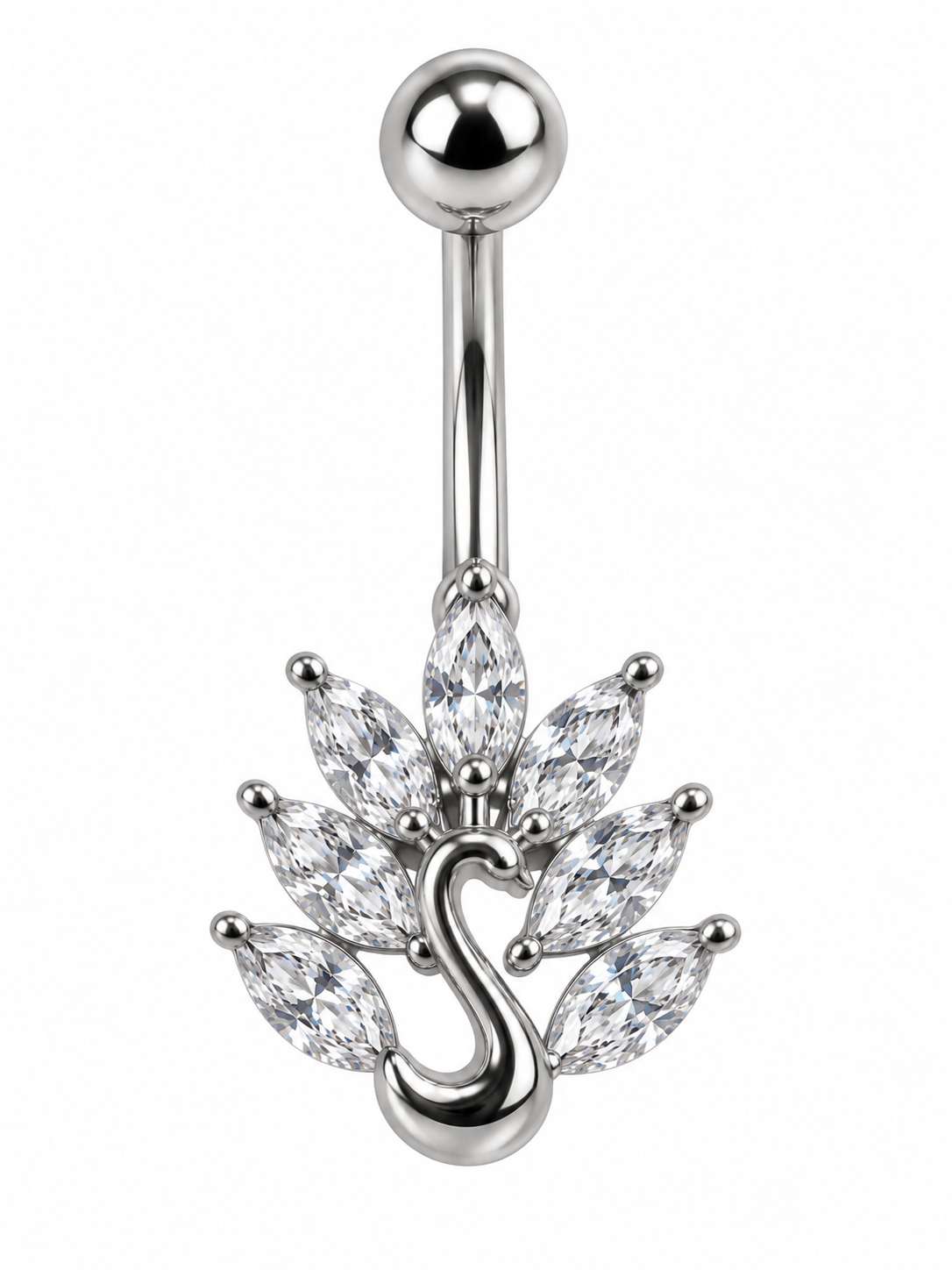 Surgical Steel Swan Lake Navel- 07