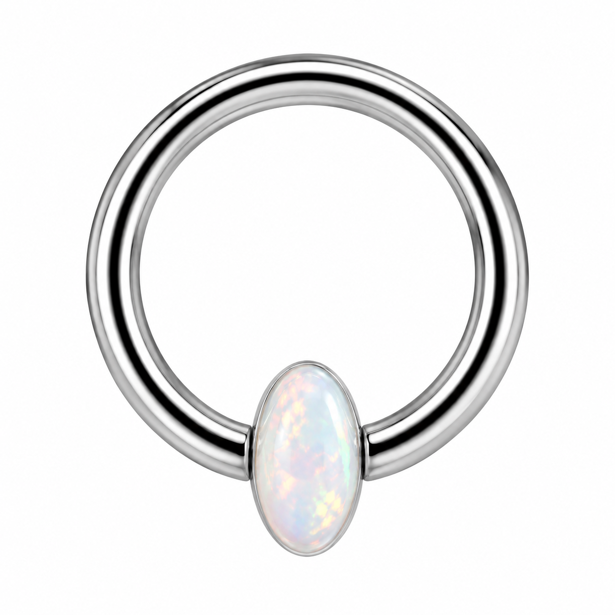 F136 Titanium Opalite Bead Ring- 14