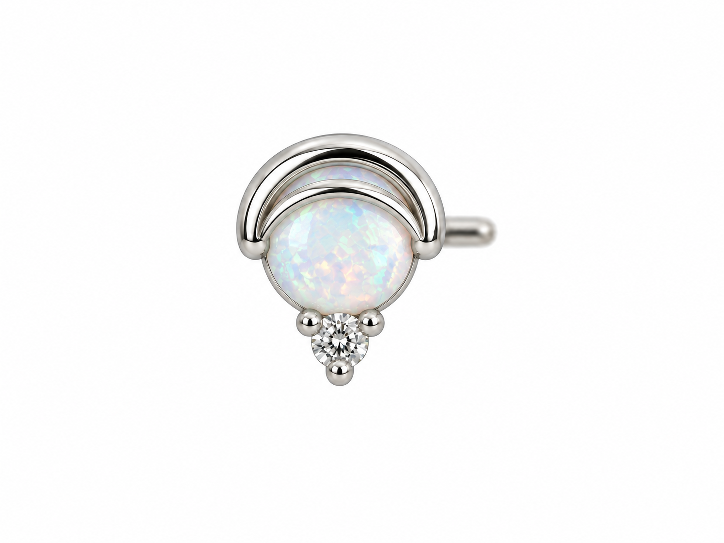 Surgical Steel Cosmic Opal Nose Stud- 38