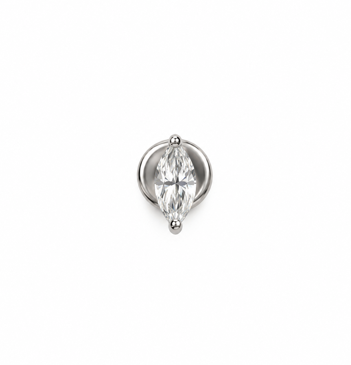 F136 Titanium Solitaire Crystal Labret- 03
