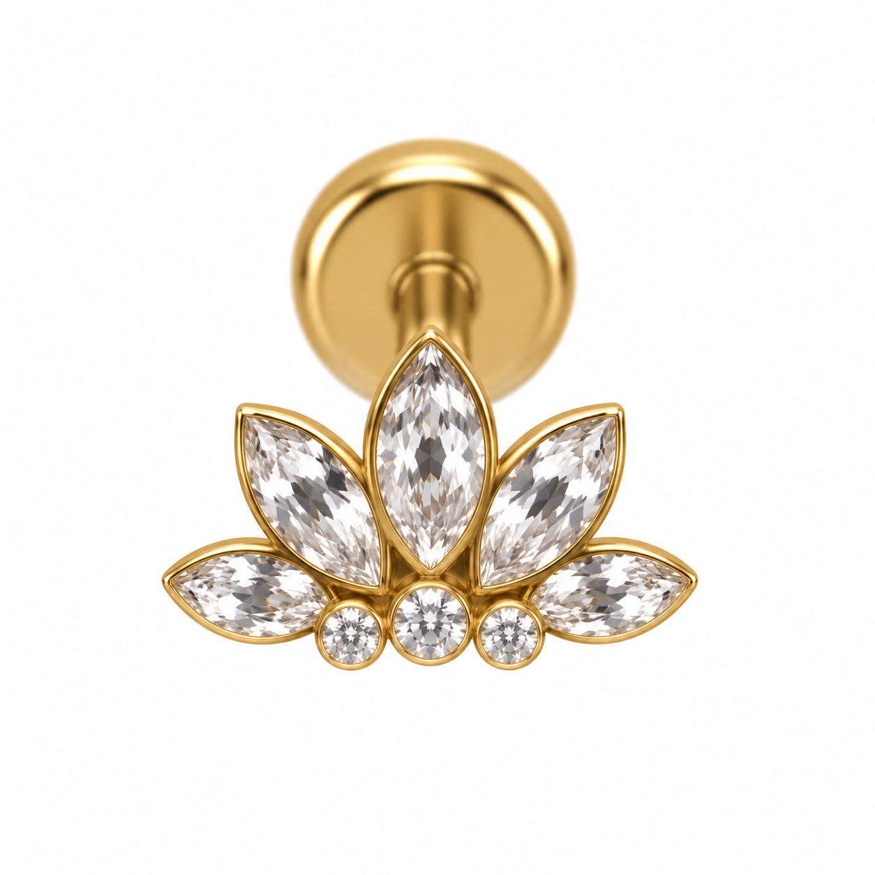 F136 Labret Crystal Lotus Labret- 46
