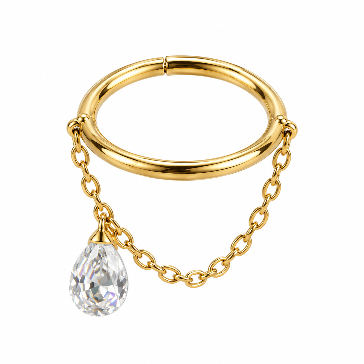 F136 Titanium Chain Drop Ring- 42