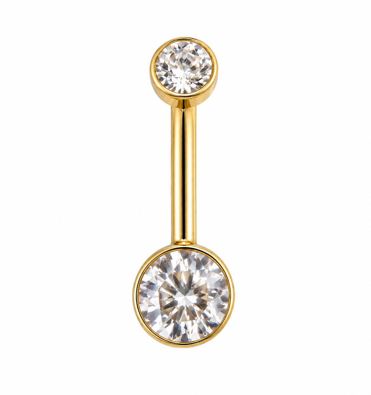 F136 Titanium Classic Crystal Navel -01