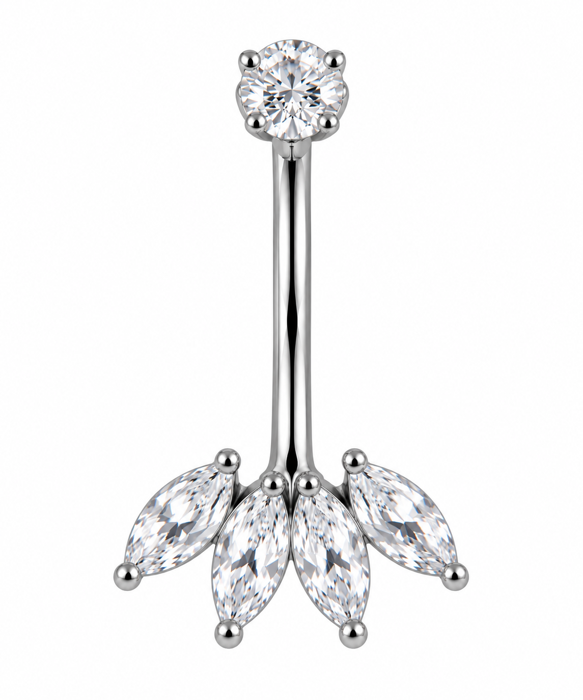 F136 Titanium Crystal Fan Navel- 23