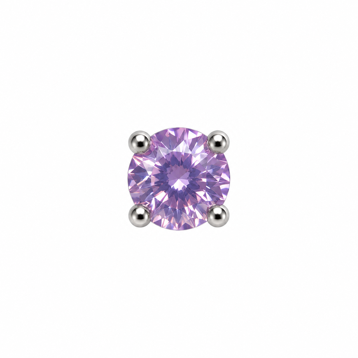 F136 Titanium Lavender Crystal Labret- 07