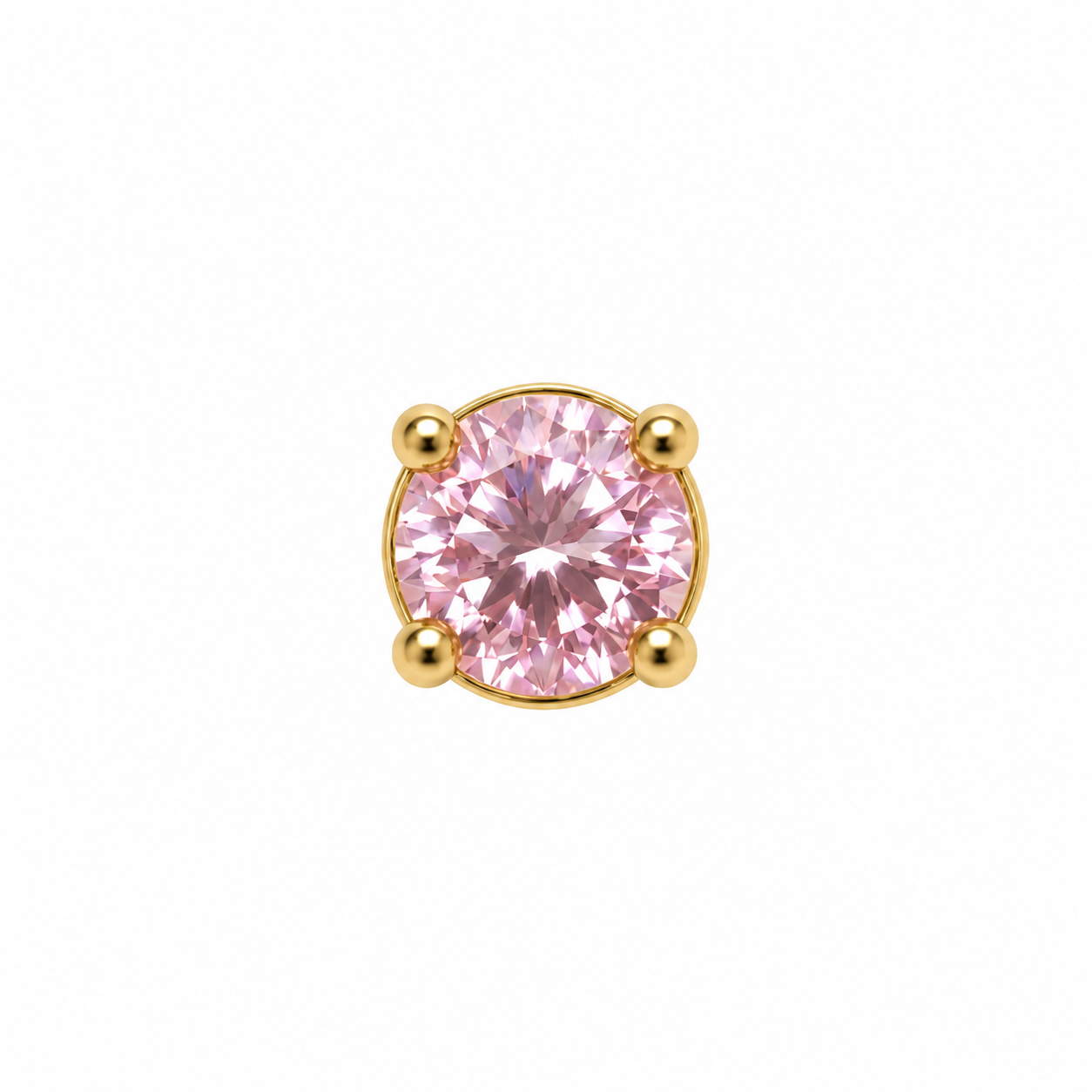 F136 Titanium Blush Crystal Labret- 06