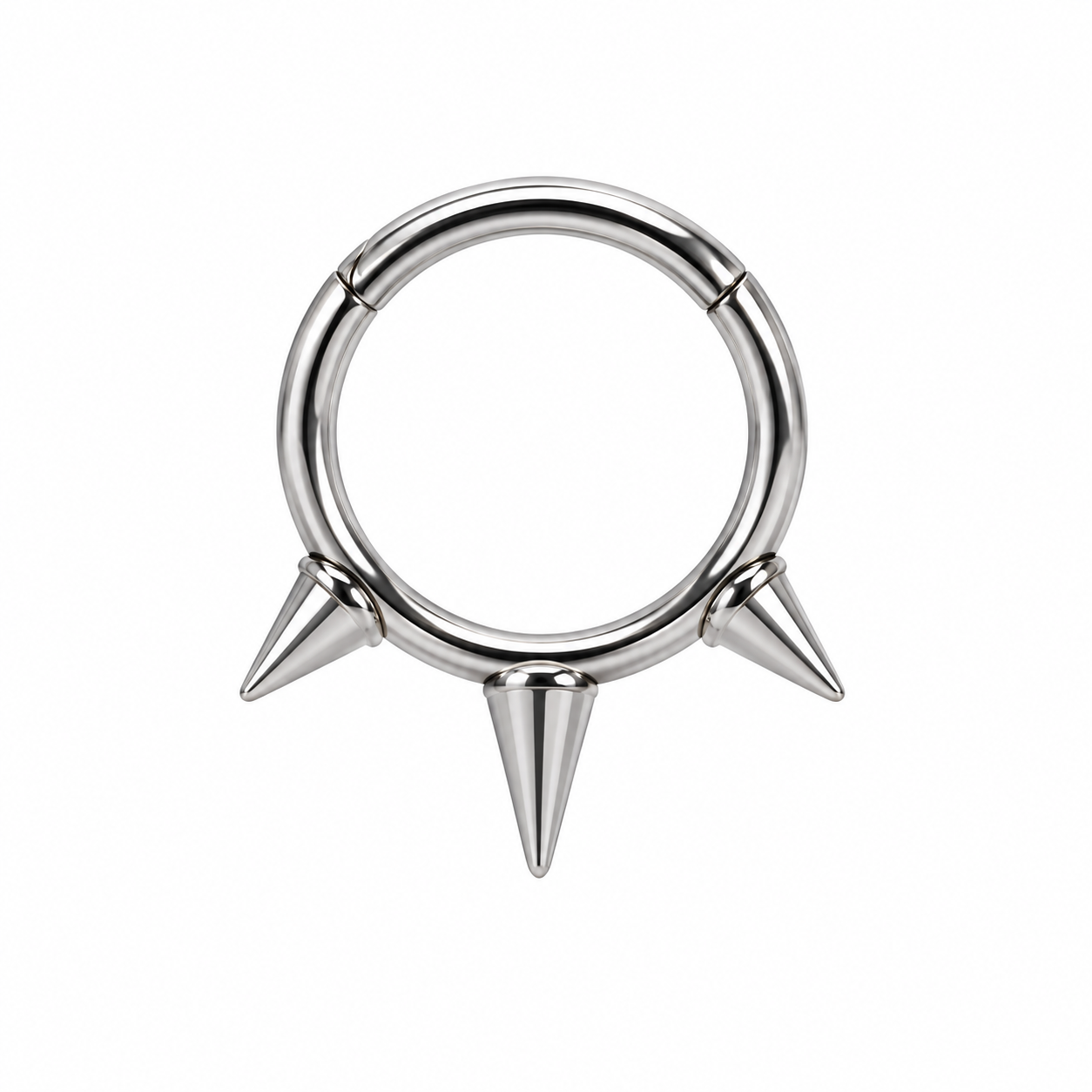 F136 Titanium Spiked Clicker Ring- 01