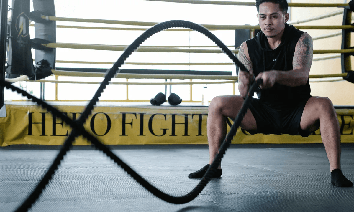 Using battle ropes to build cardio in portage, michigan