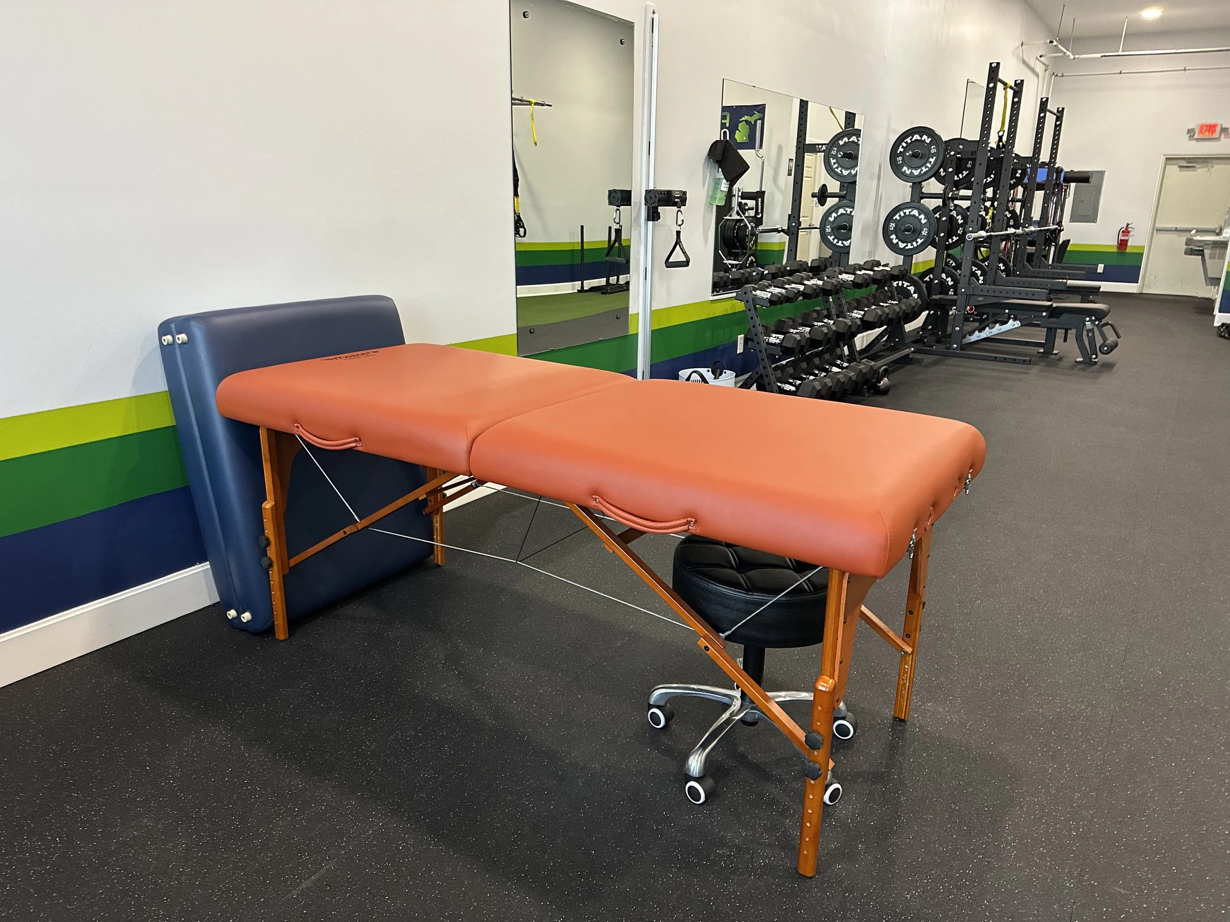 Physical therapy evaluation and movement assessment at Pure Movement in Portage, MI