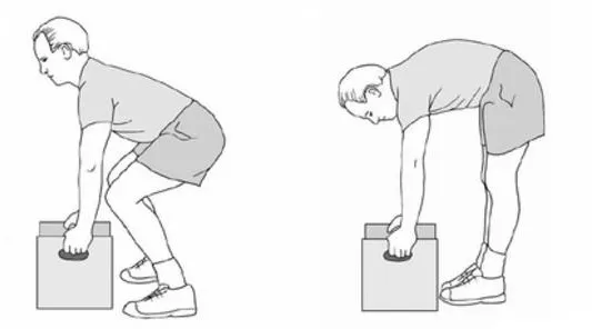 Proper hip hinge form to not create lower back pain