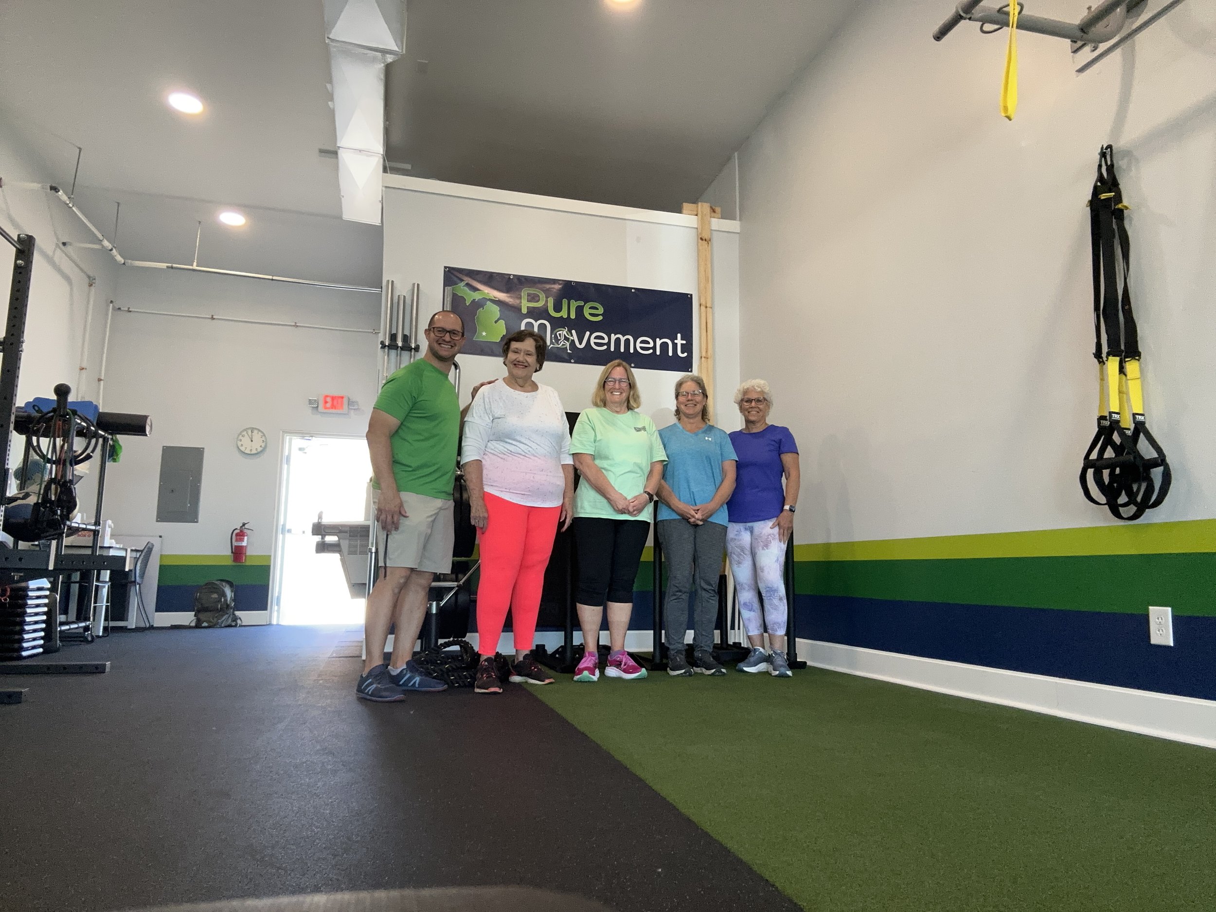 Adults and seniors at the Pure Movement bone density workshop.