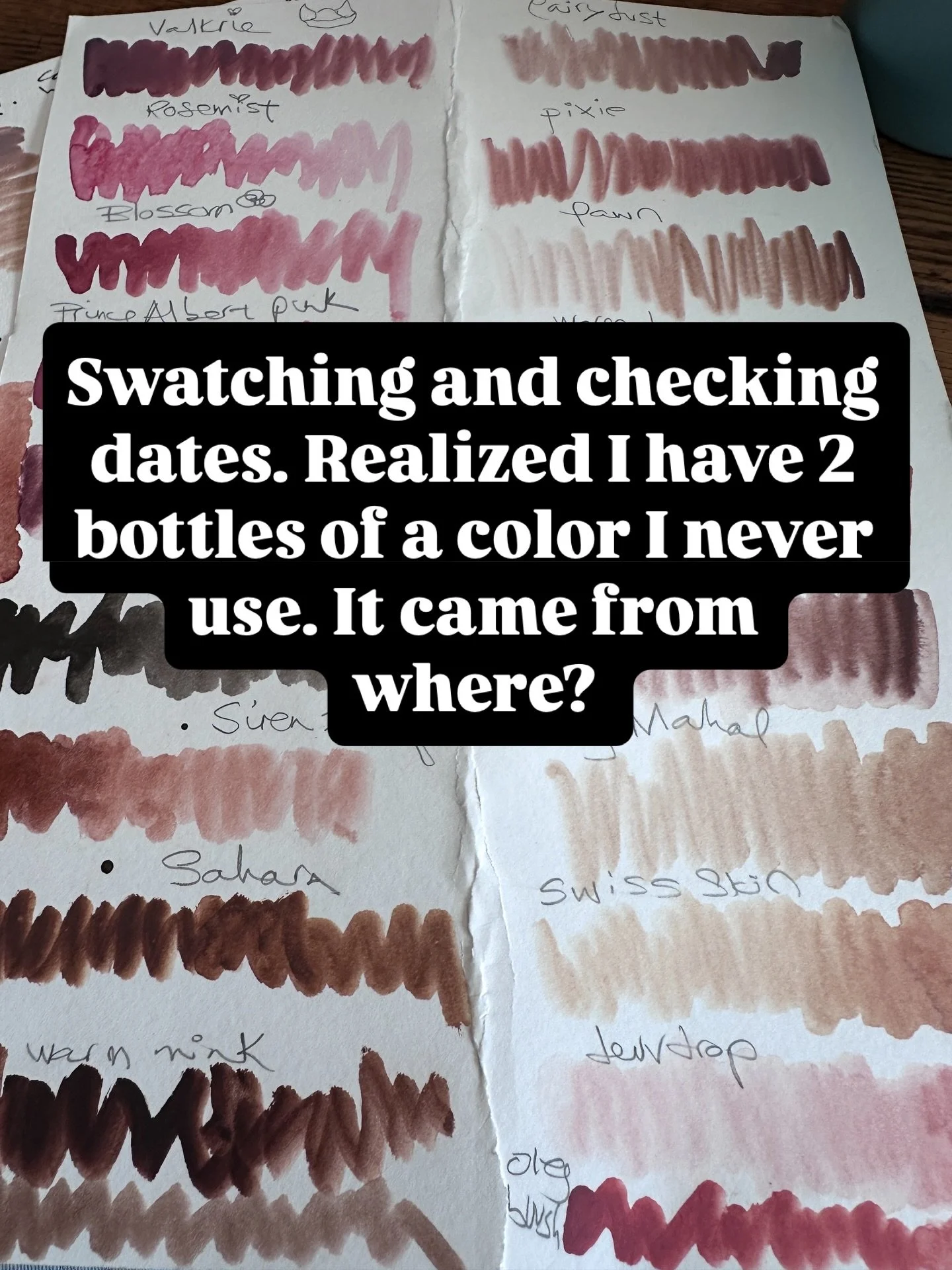 Checking dates on my inks and finding random duplicates. Normally I lose things, not find extras. #scarcamouflage #genderaffirmingcare #mastectomytattoo