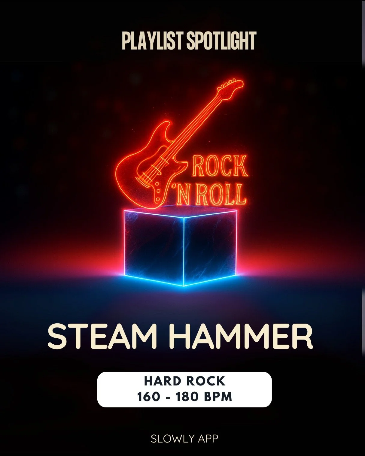 🎧 Playlist-Spotlight: Steam Hammer ⚡️

Auf vielfachen Wunsch haben wir f&uuml;r euch eine neue Hard Rock Playlist erstellt, die es in sich hat. 
Jeder Schritt im Takt. Jeder Beat ein Schub nach vorn. 🎶🏃&zwj;♀️

Probiert es aus - jetzt in der slowl