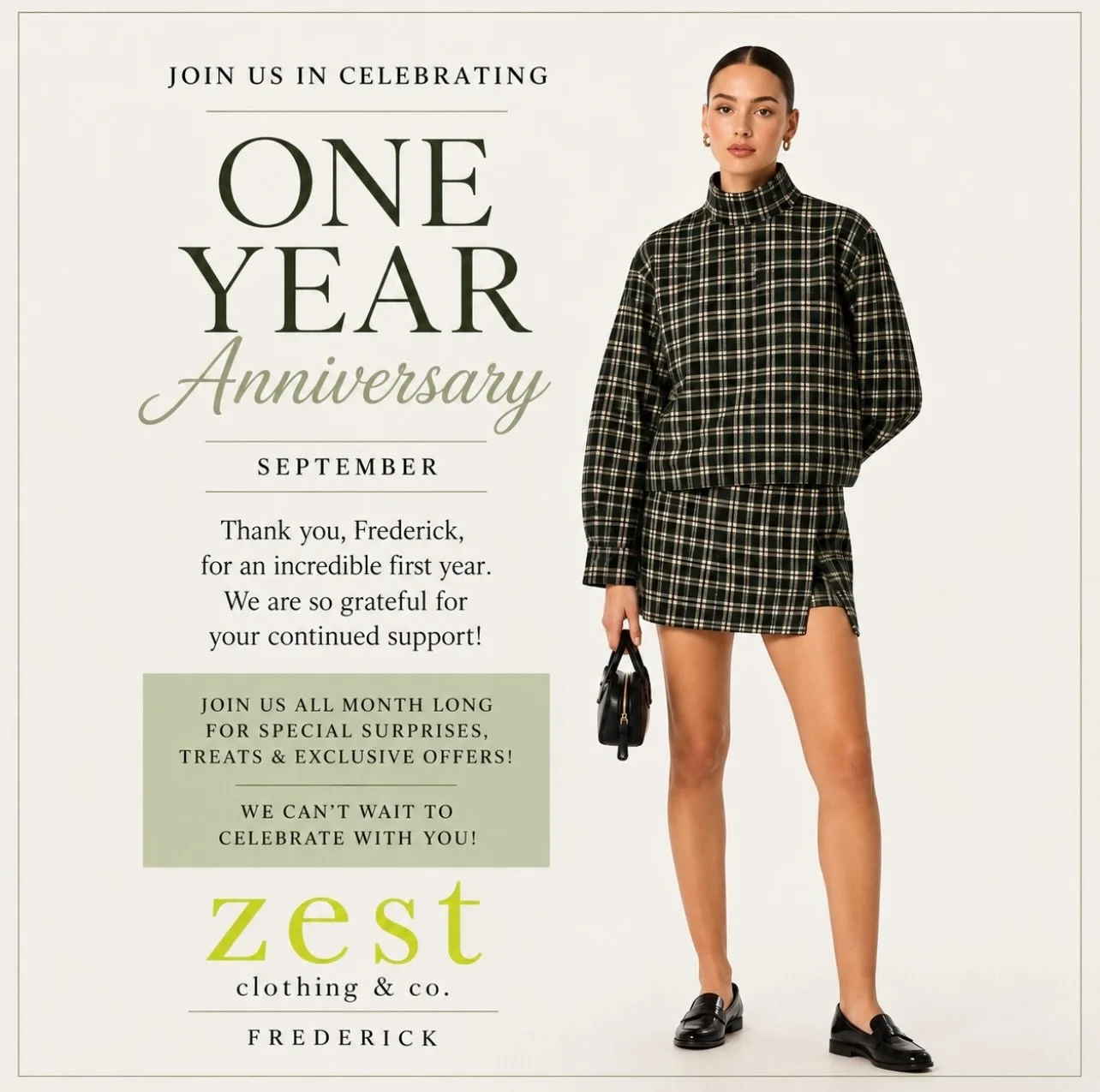 One year of Zest in Frederick! 🥂✨
We can&rsquo;t believe it&rsquo;s already been a year! We are so incredibly grateful for the Frederick community and all of the love and support you&rsquo;ve shown us since opening our doors! 
To celebrate, we&rsquo