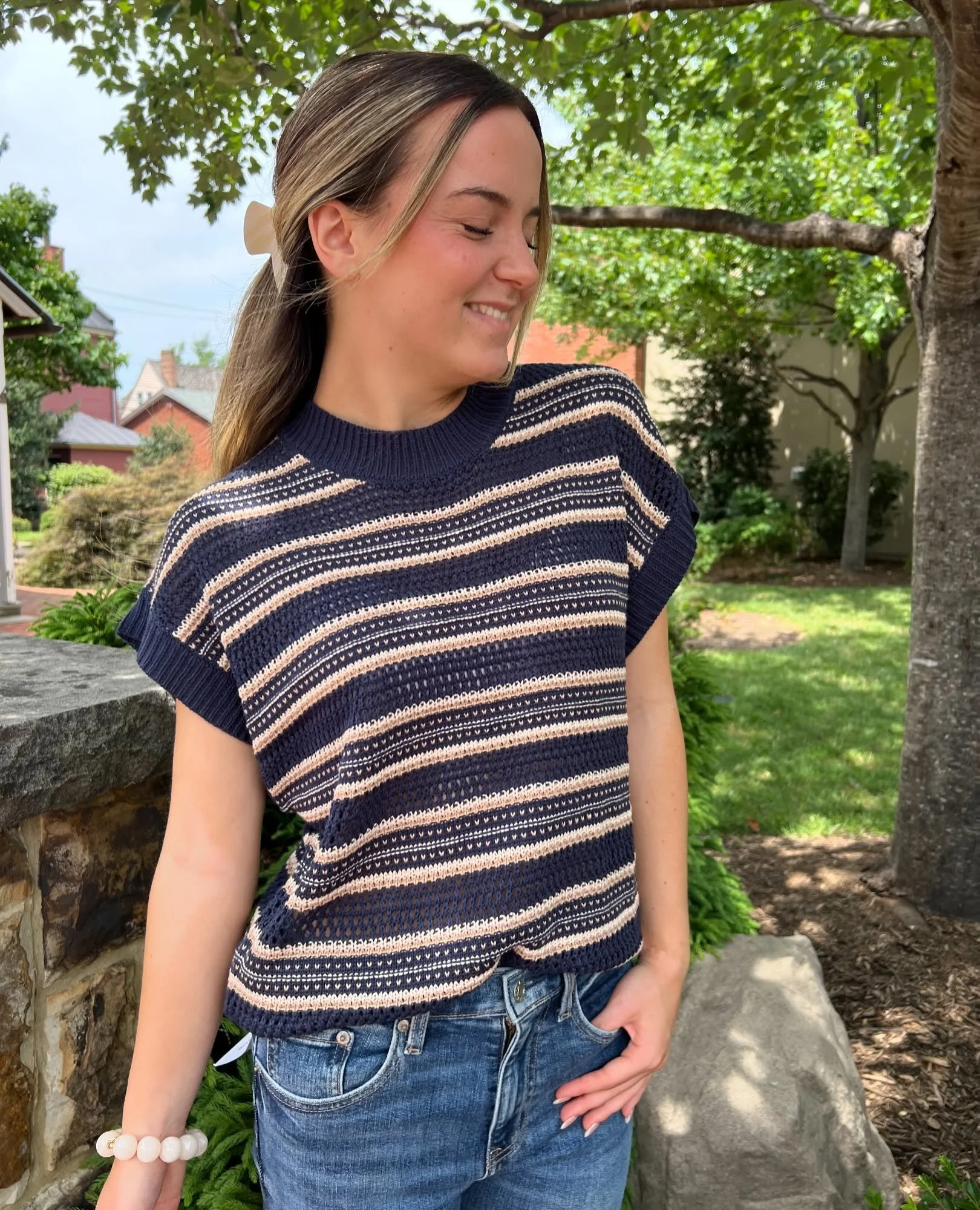Just because the temps are warming up a little this week doesn&rsquo;t mean sweater season is on hold 🍂 Short-sleeve knits are the perfect way to ease into fall light enough for those warmer afternoons, but still giving us all the cozy fall feels. P