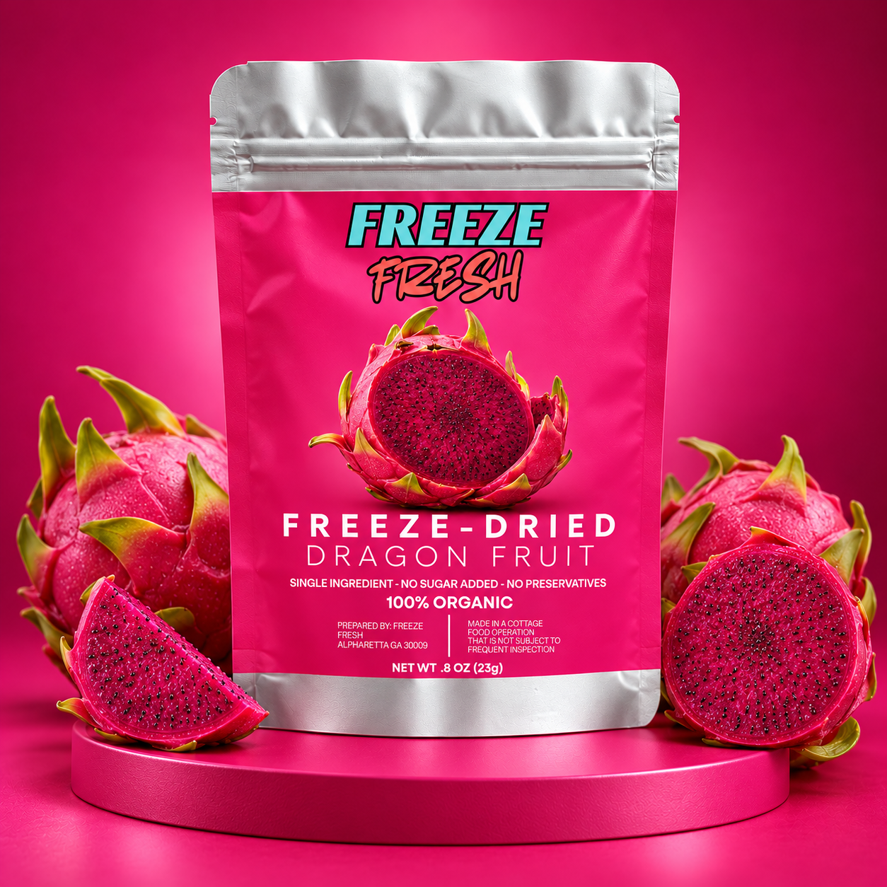 Freeze Dried Dragon Fruit