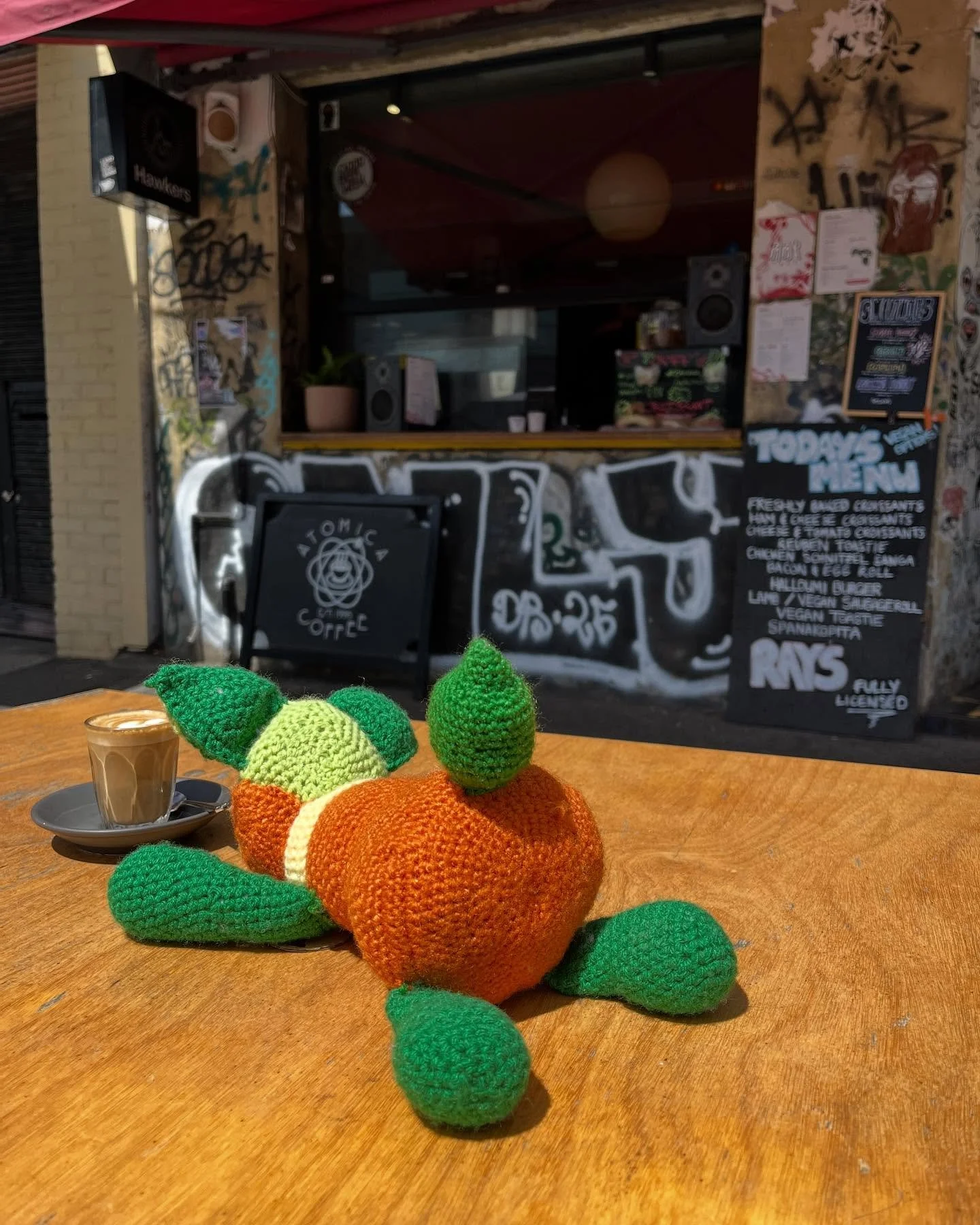 do u ever just #sploot ? 

@cafe_ray_brunswick 
@atomicacoffee 

#crochetartist #smlbiz #&auml;ss #caffeineaddict #naarm