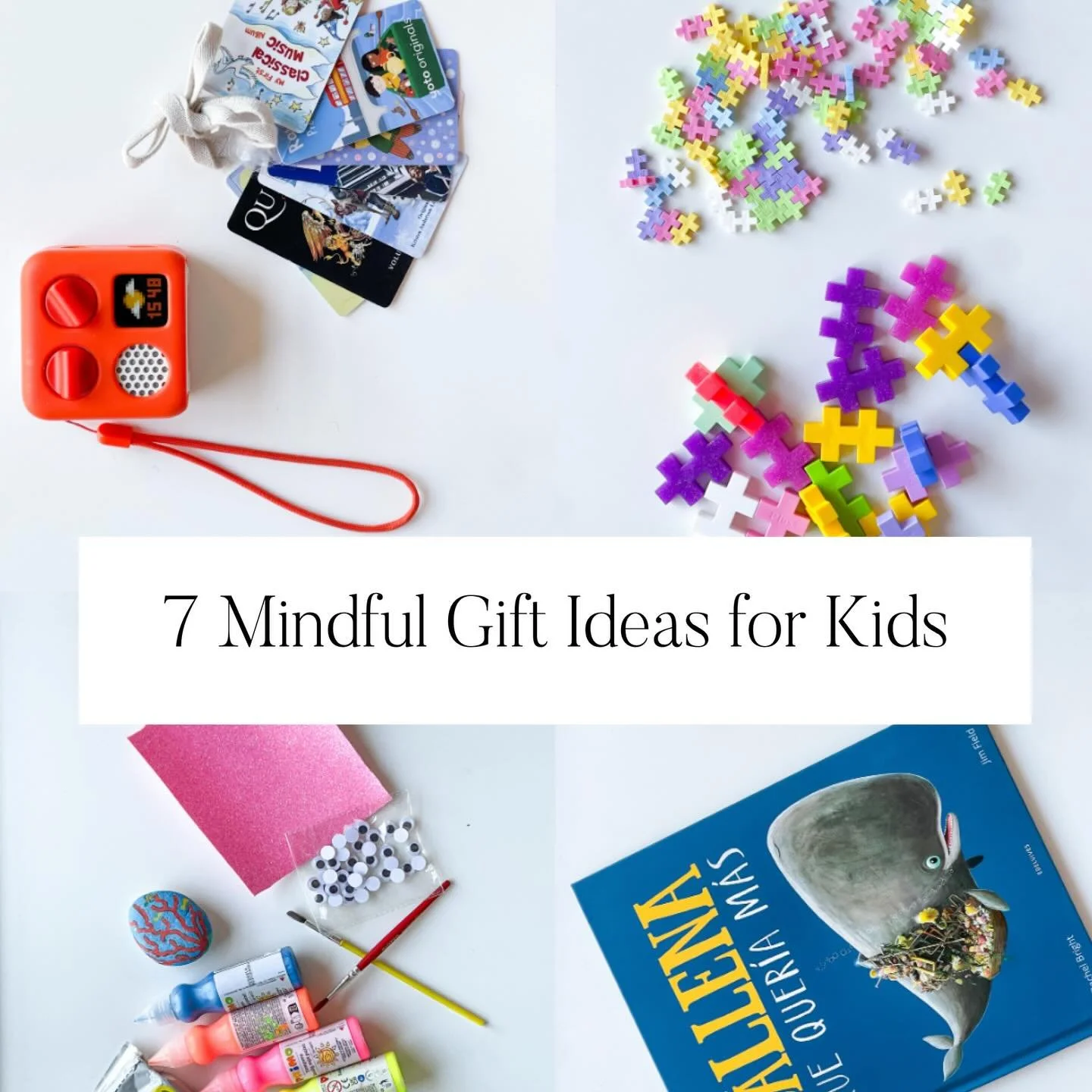🎁🐣7 Mindful Gift Ideas for Kids
(🇪🇸Espa&ntilde;ol en comentarios)
This year, let&rsquo;s swap endless clutter for gifts that actually matter (and keep kids busy without screens!).
Uncover my 7 absolute favorite mindful gifts for kids 3+ that prom