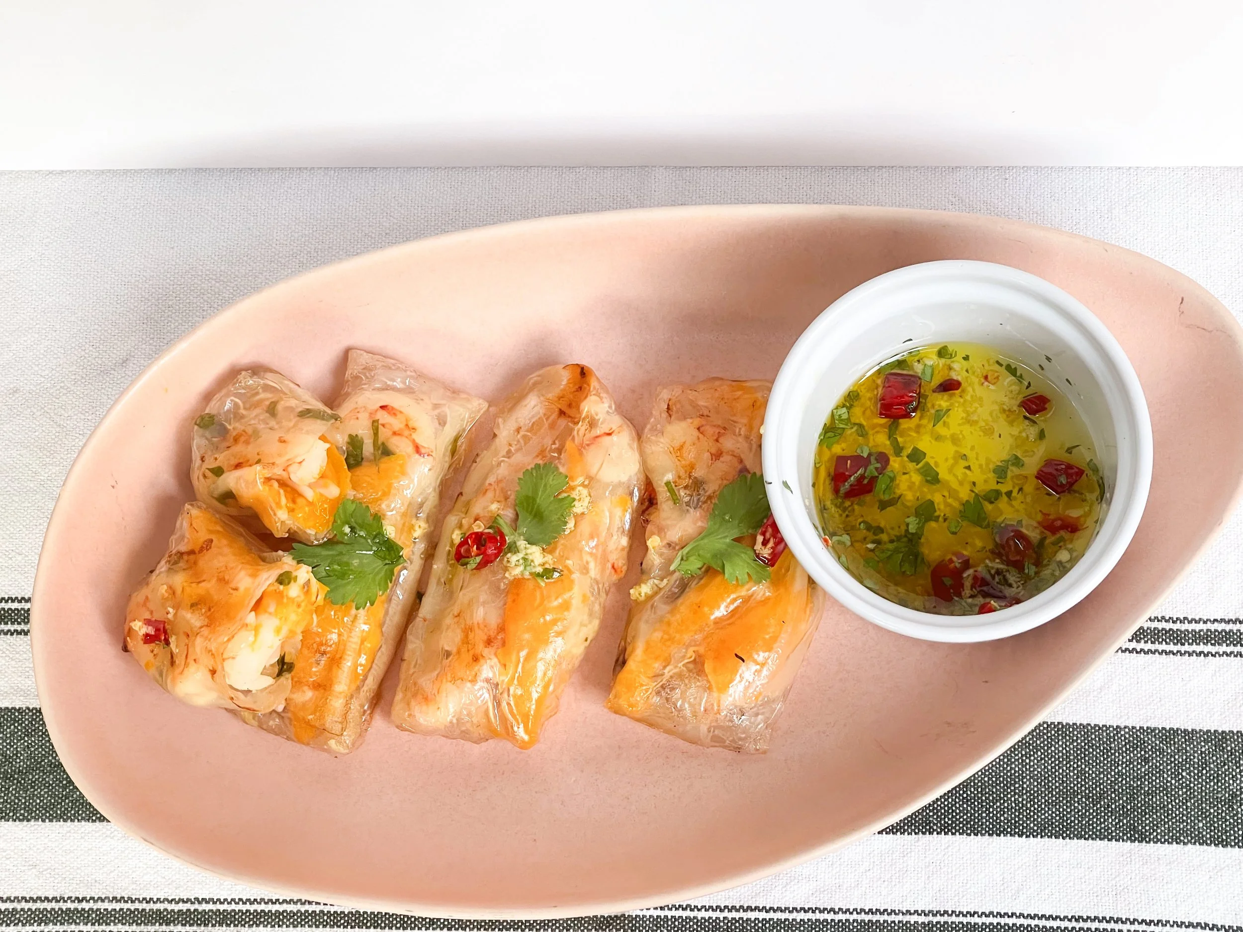Prawn Nem with Ginger Chili Sauce