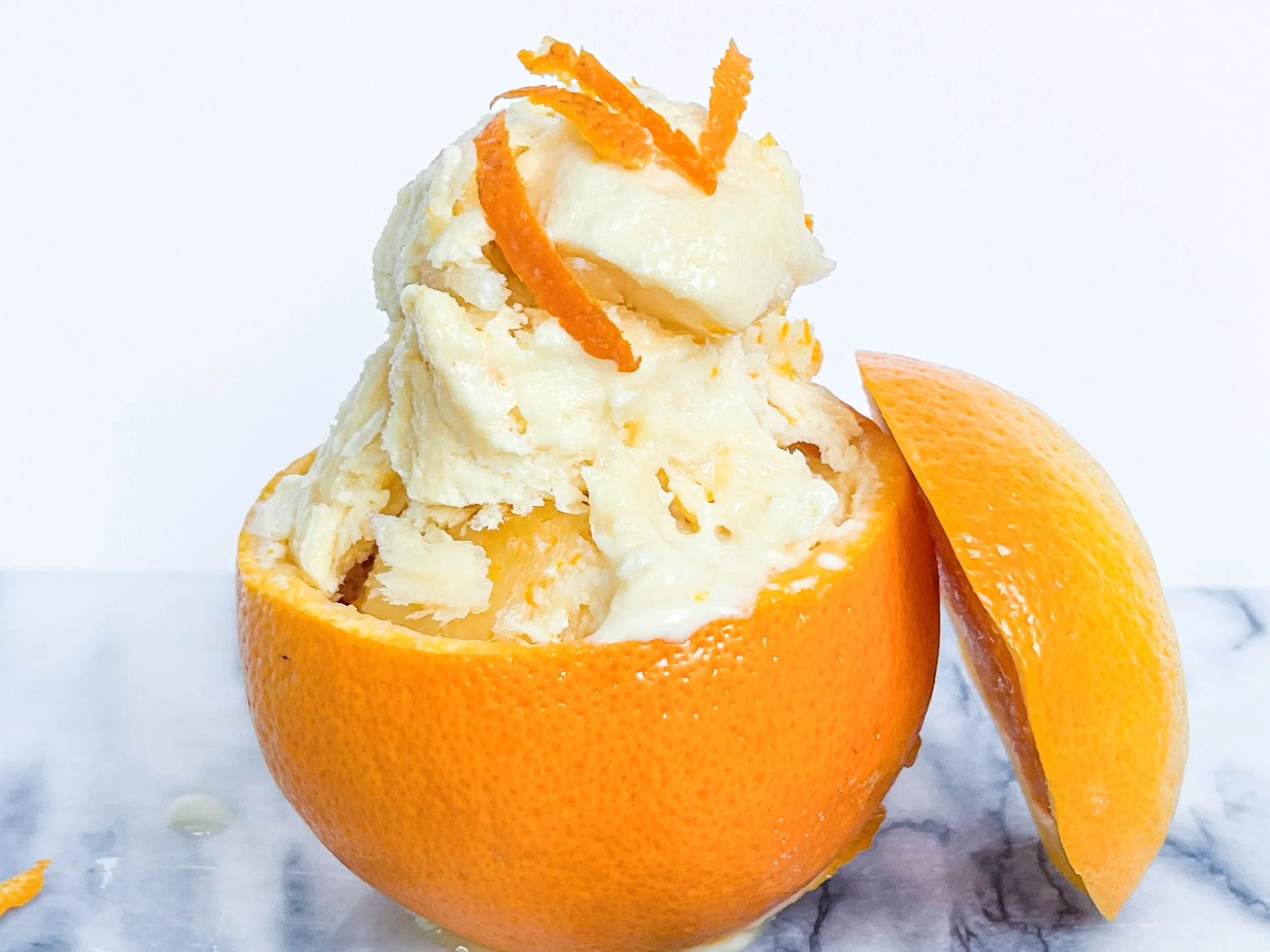 Vegan Orange Blossom Ice Cream