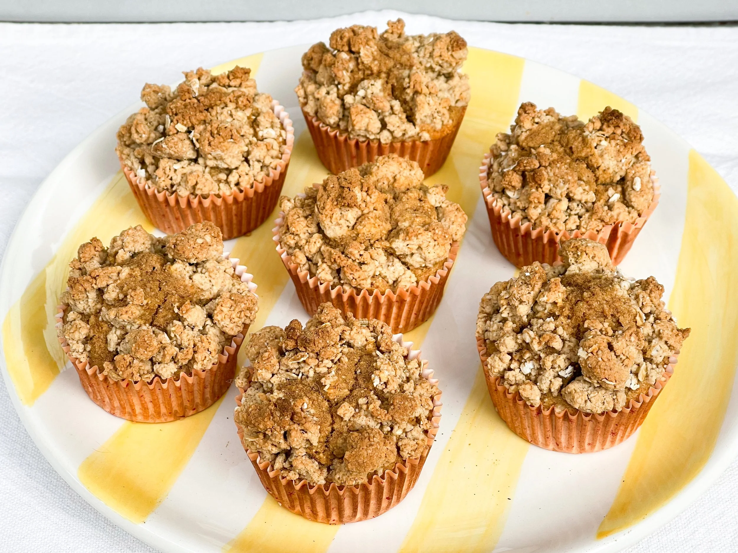 Golden Apple Muffins with Plant Based Crumble