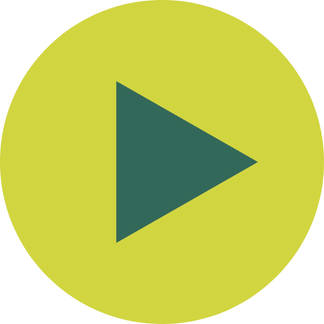 A green play button icon inside a circular yellow background.