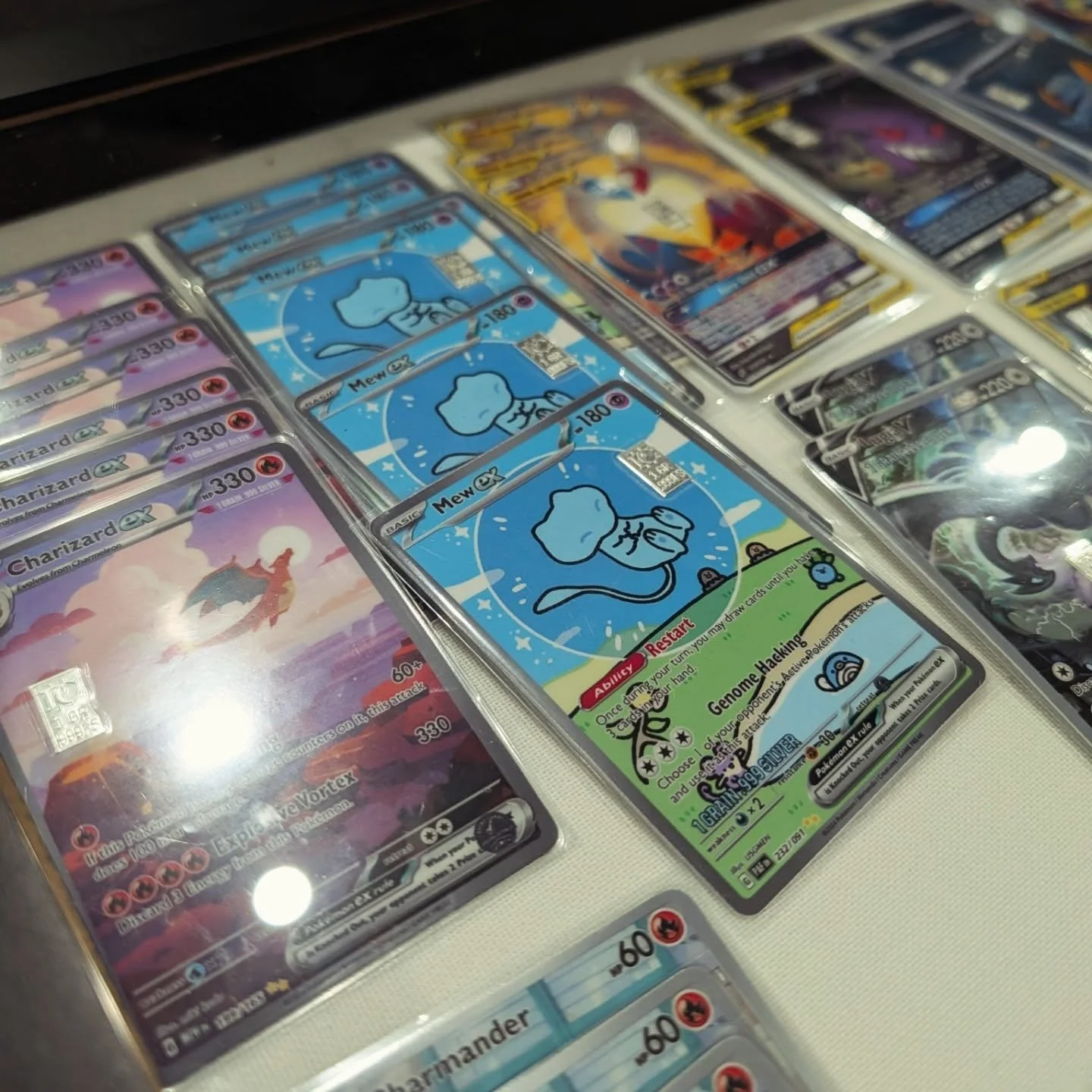 Out at the #ShipshewannaCardFest this weekend, a full display of our #goldandsilver to go with our mystery bags! Come Spin the Wheel! Find the #UltraPrism chase packs! Get some gold with your favorite #pokemonart !