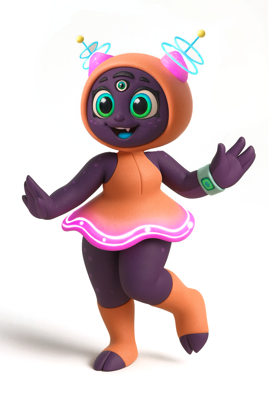 AI-enhanced and re-rendered character image