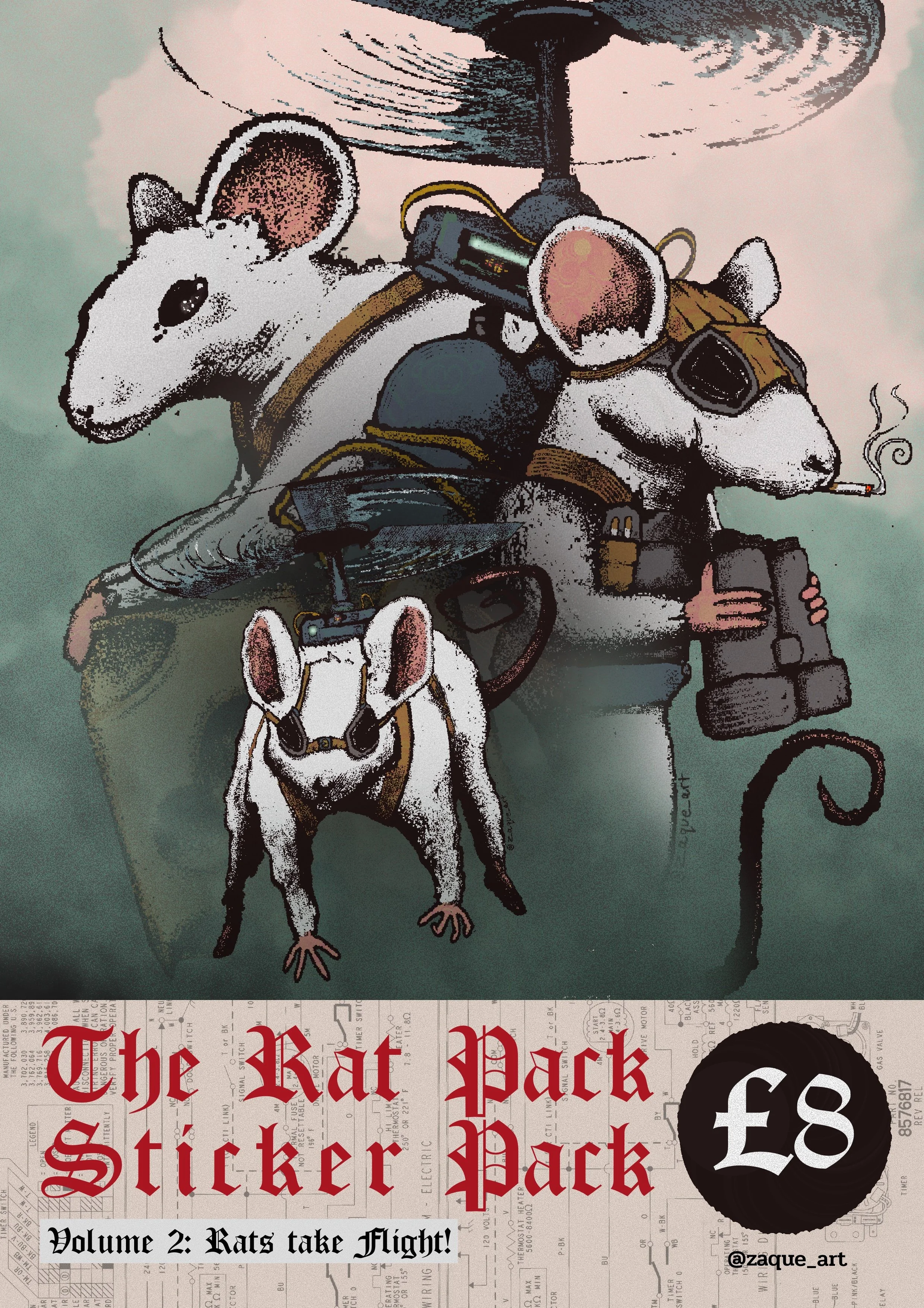 Rat Pack Sticker Pack: Volume 2 Rats Take Flight