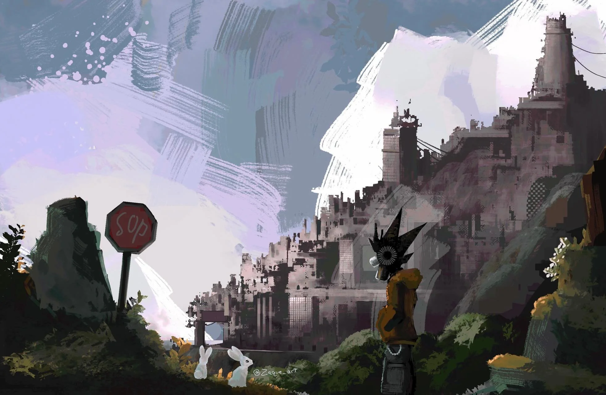 Quick digital painting practice!
Trying to improve going from black and white sketches into colour :)