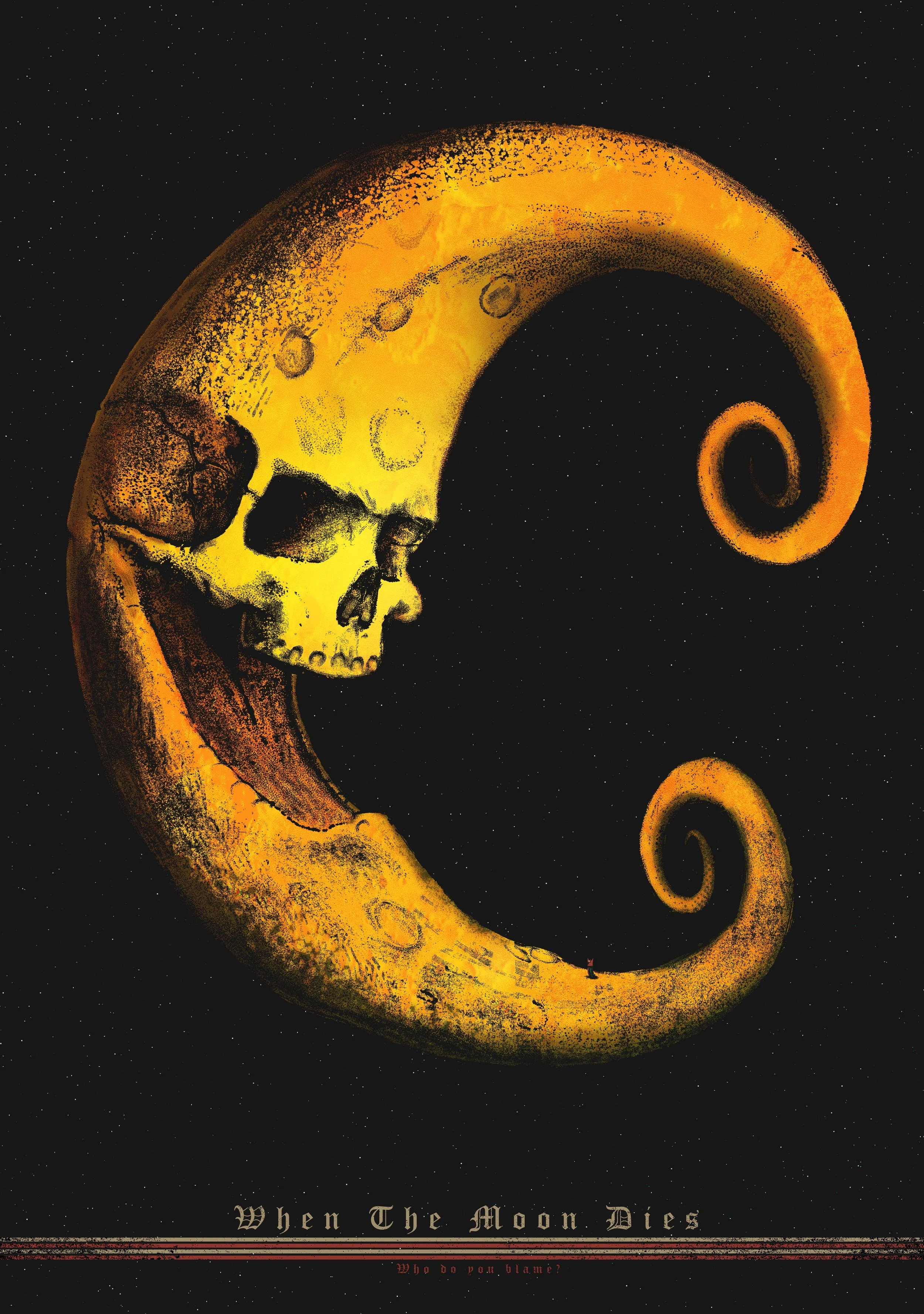 "When The Moon Dies" Limited A3 print.