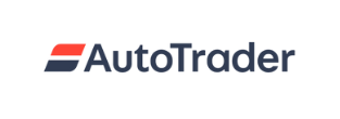 AutoTrader logo with a stylized red and blue design and the company name in blue