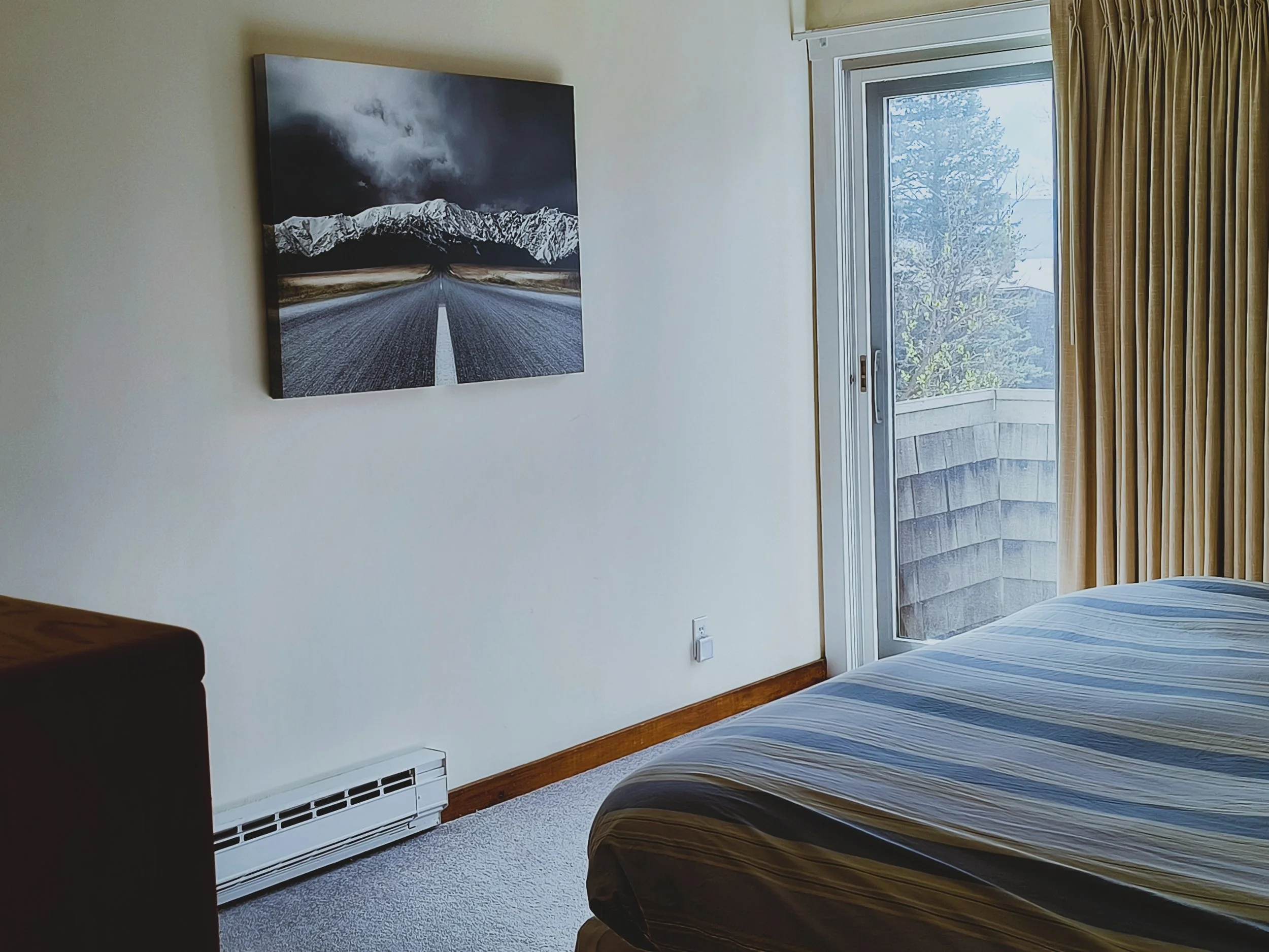Bedroom with deck