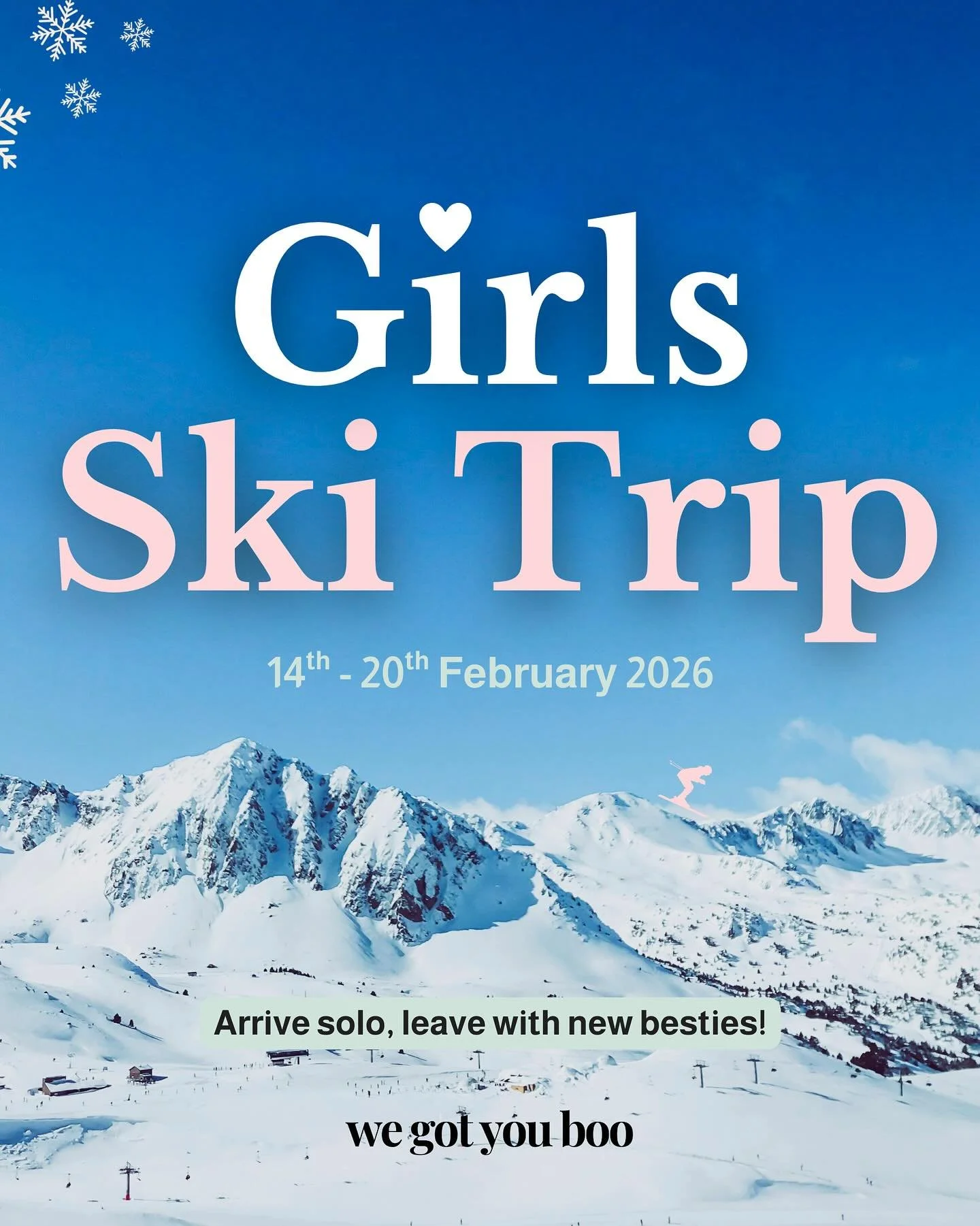 &hearts;️ ⛷️ FINAL FEW SPACES AVAILABLE ❄️
 14th &ndash; 20th February 2026

Comment &ldquo;SKI&rdquo; &amp; I&rsquo;ll DM you the full itinerary &amp; pricing! 🫶🏽

🎿 *Kind Girl* Ski Week Highlights:
 Day 1 &ndash; Arrival Day In Barcelona &amp; B