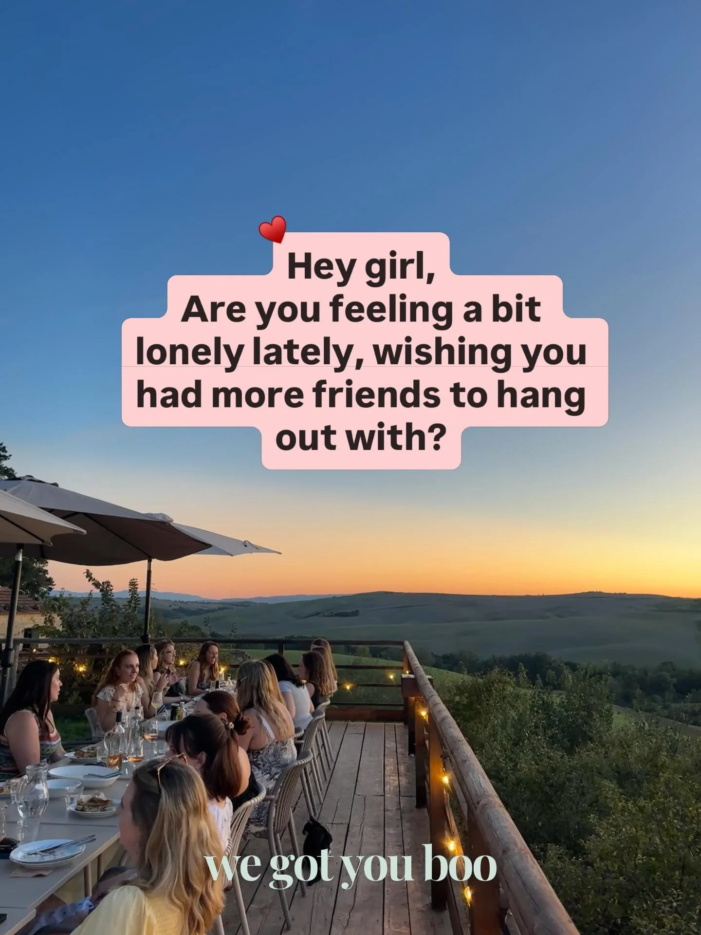 Comment &ldquo;FRIENDS&rdquo; so we can send you an invite to join our private community filled with THOUSANDS of amazing girls all across the UK 🫶🏽🌻

🇬🇧 Free meet-ups
✨ Blissful Retreats
📱 The best girls group chats you could imagine
🛩️ World