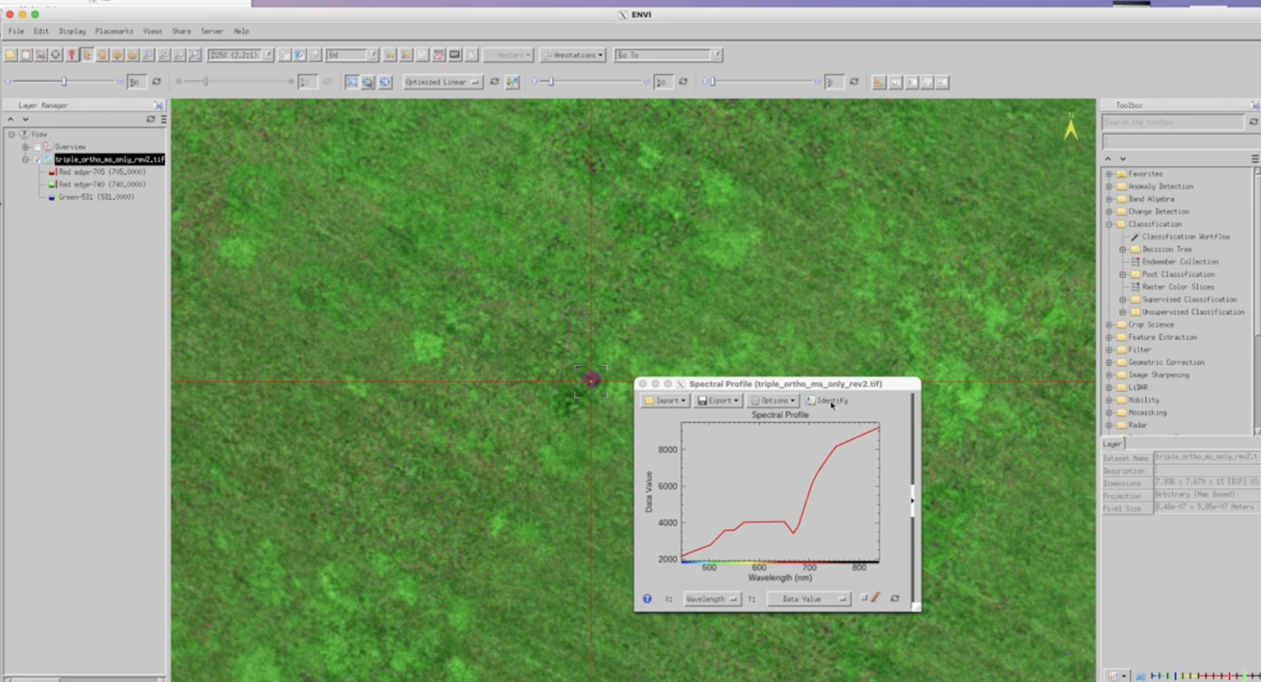 Analyzing Data in ENVI