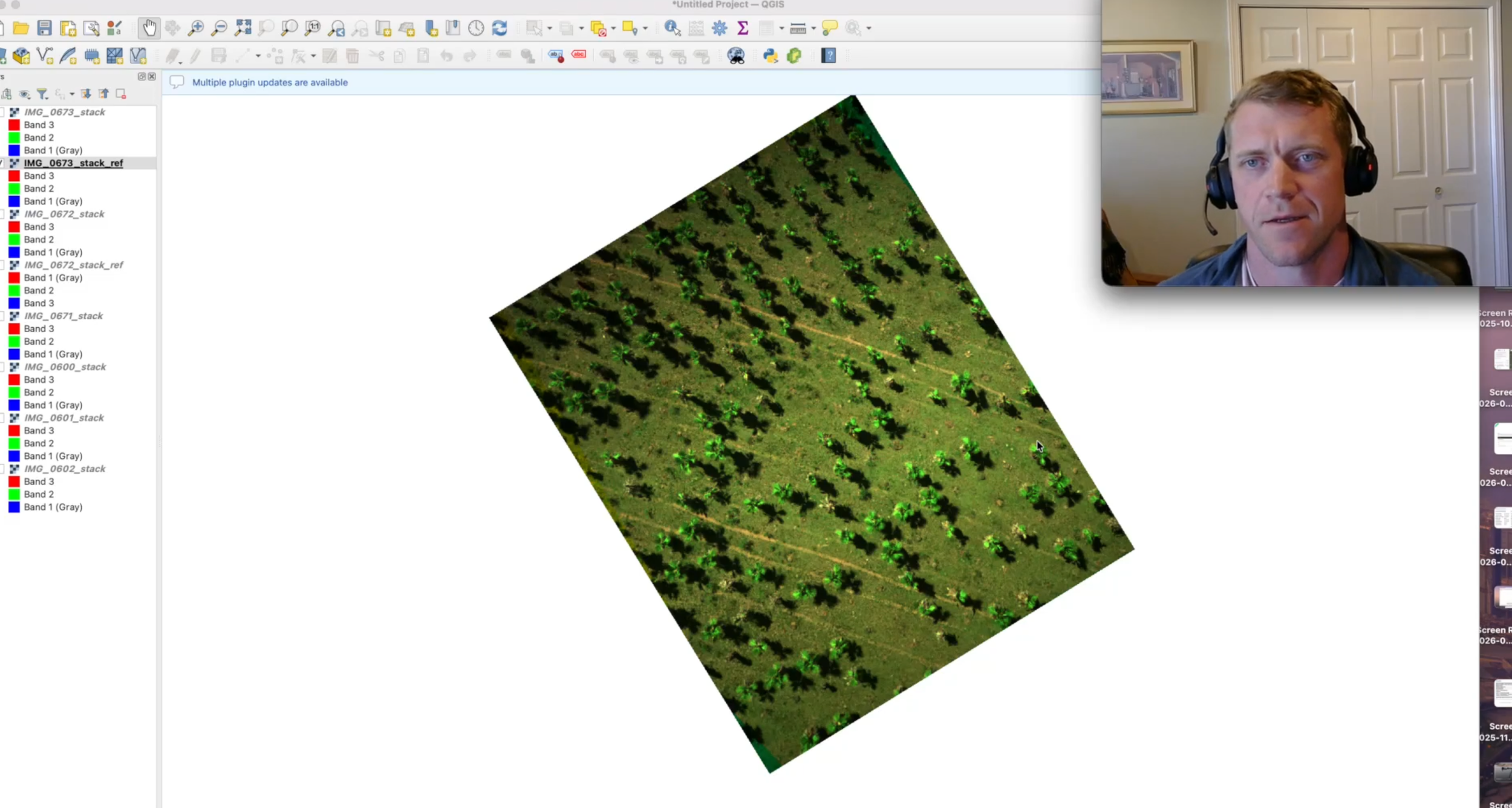 Multispectral Band Stacking with Claude