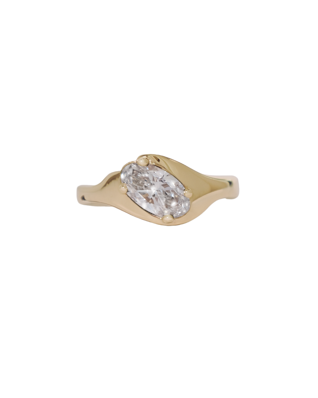 HOLD Moval Diamond Engagement Ring